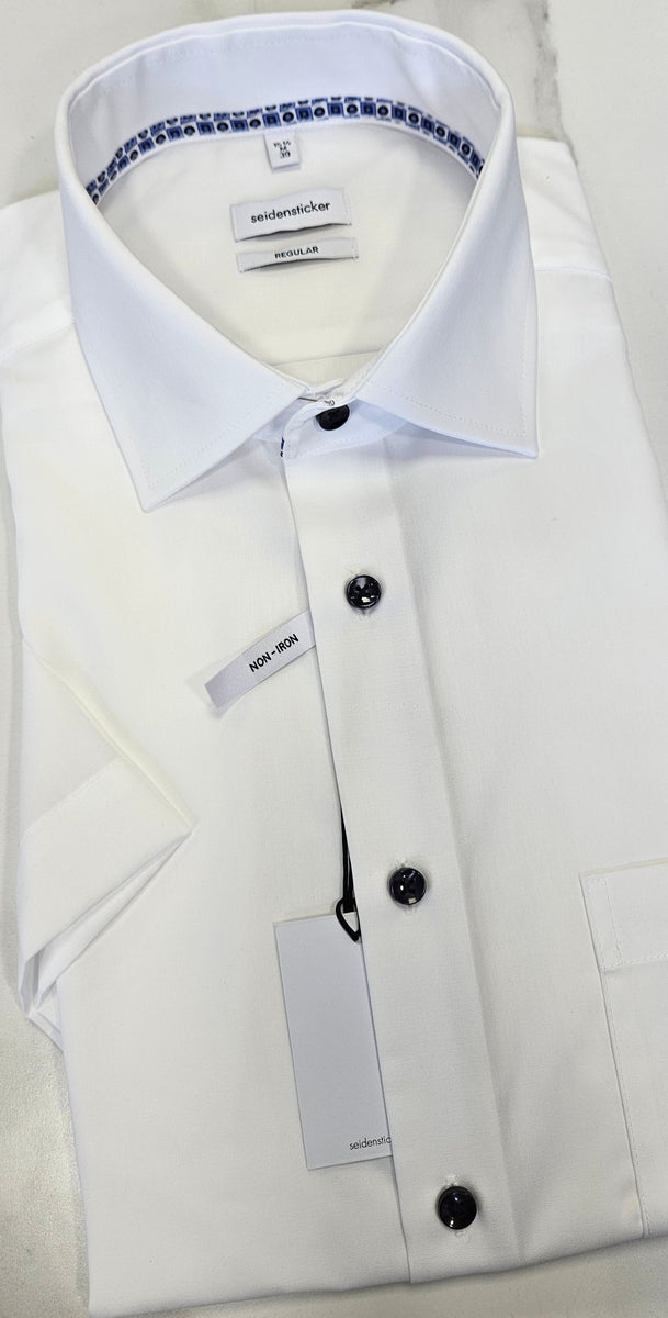 SEIDENSTICKER S/S REGULAR FIT WHITE – Dave Mc's Menswear