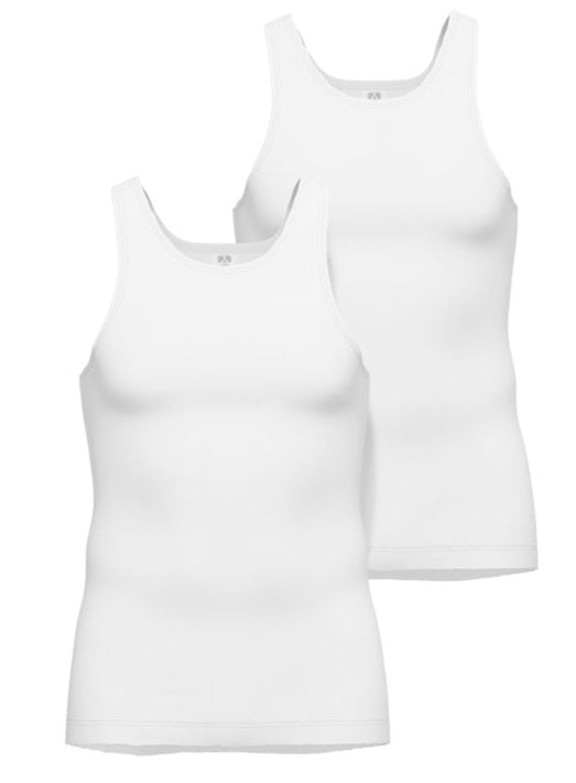 CECEBA SLEEVELESS VESTS EXTENDED SIZES (3XL-5XL) - WHITE