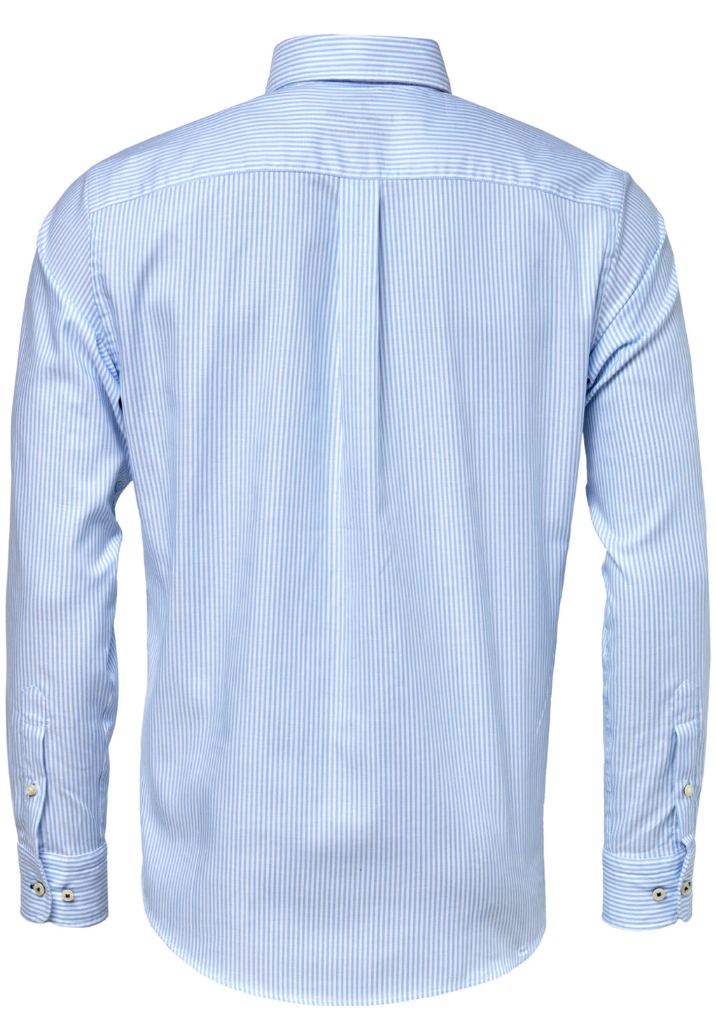 FYNCH HATTON OXFORD COTTON L/S SHIRT - BLUE/WHITE STRIPE