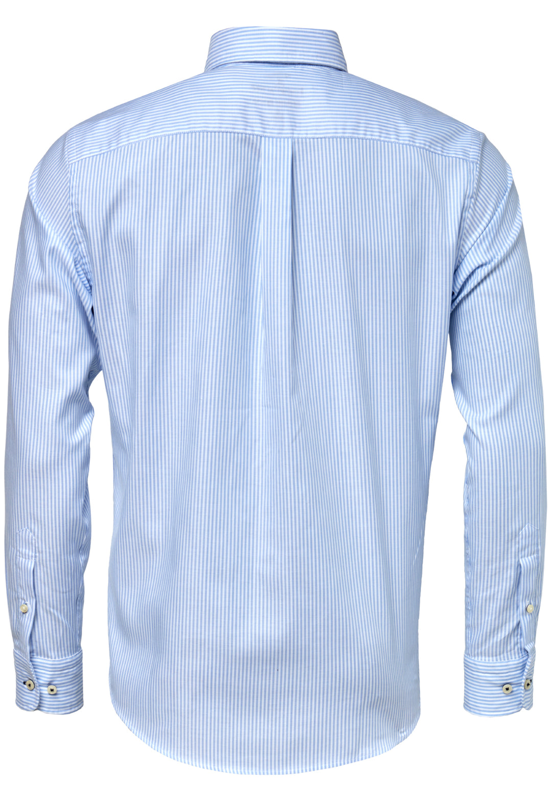 FYNCH HATTON OXFORD COTTON L/S SHIRT - BLUE/WHITE STRIPE