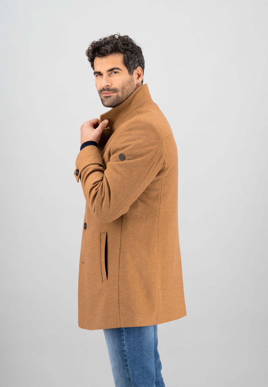FYNCH HATTON PREMIUM WOOL COAT - TAN