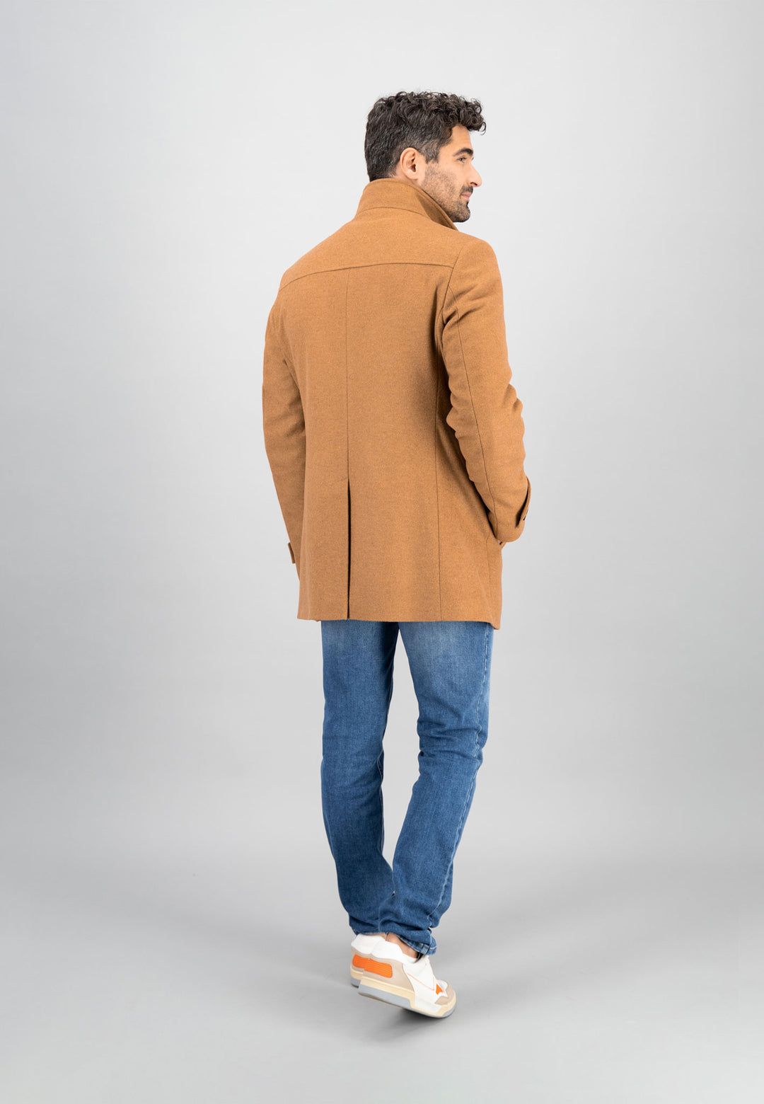 FYNCH HATTON PREMIUM WOOL COAT - TAN