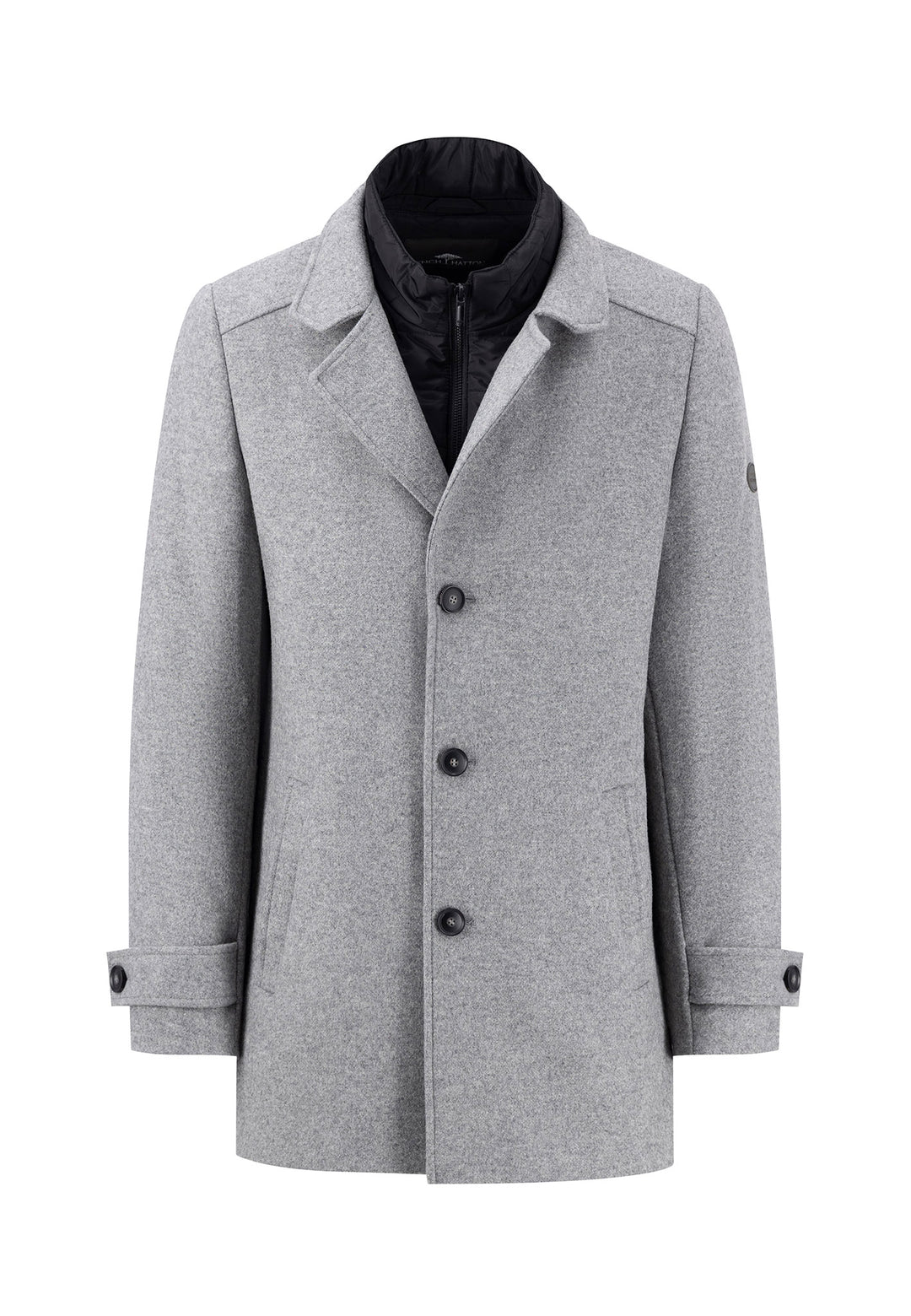 FYNCH HATTON PREMIUM WOOL COAT  - GREY