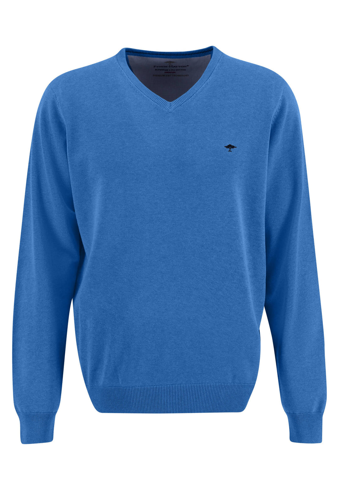 FYNCH HATTON V-NECK KNITWEAR - AZURE