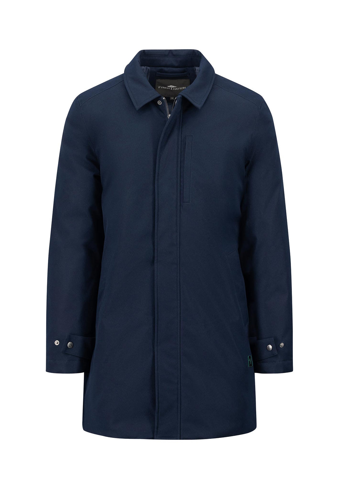 FYNCH HATTON TWILL LONG JACKET - NAVY