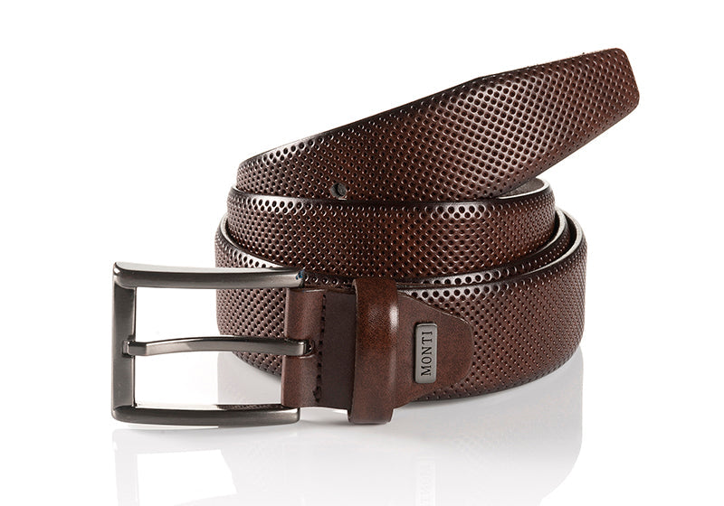 MONTI DUBLIN LEATHER BELT - BROWN
