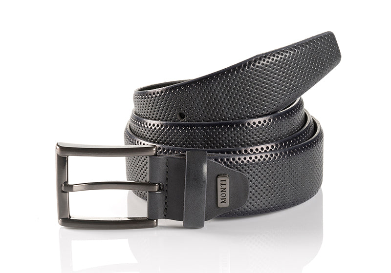 MONTI DUBLIN LEATHER BELT - BLACK