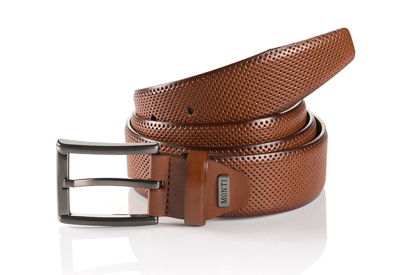 MONTI DUBLIN LEATHER BELT - TAN