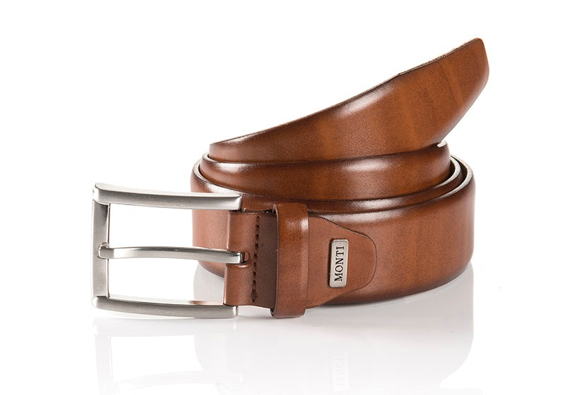 MONTI LONDON LEATHER BELT -TAN