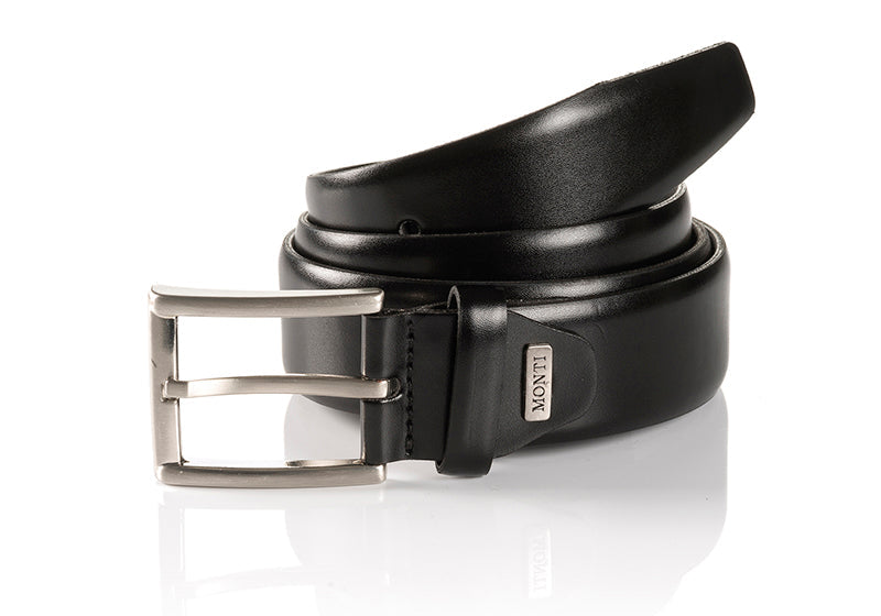 MONTI LONDON LEATHER BELT - BLACK