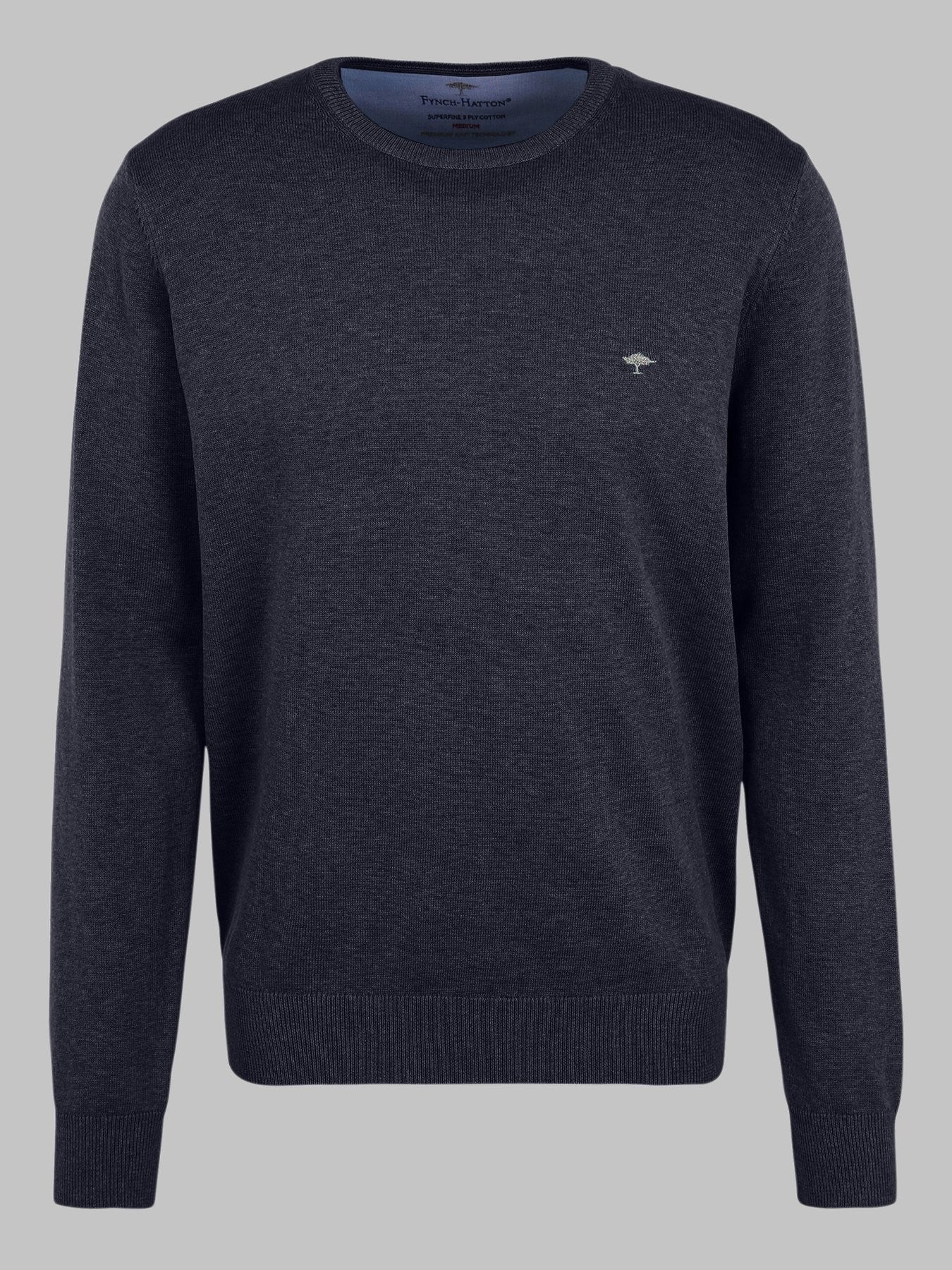 FYNCH HATTON O-NECK KNITWEAR - NAVY (1314210/690)