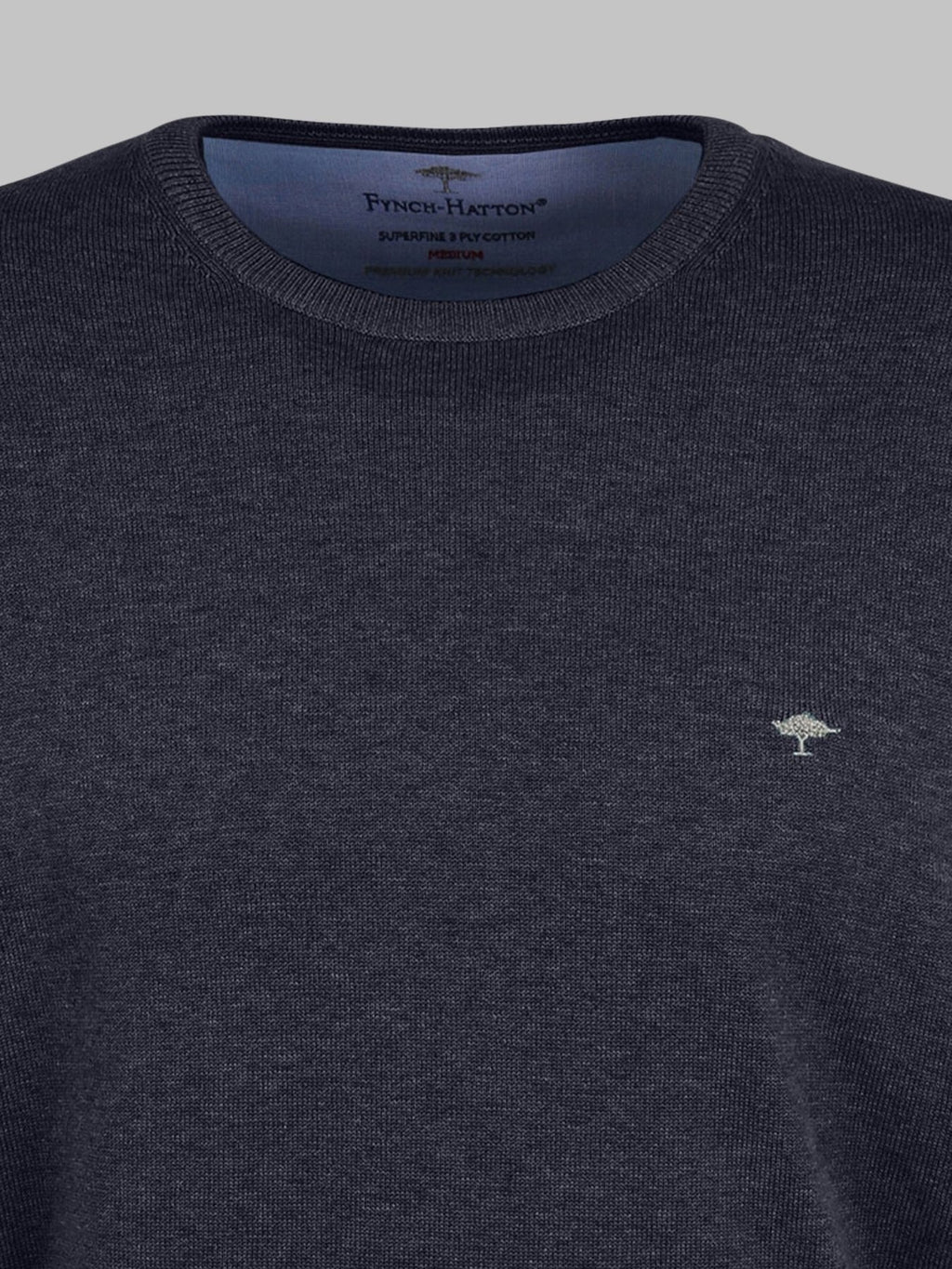 FYNCH HATTON O-NECK KNITWEAR - NAVY (1314210/690)
