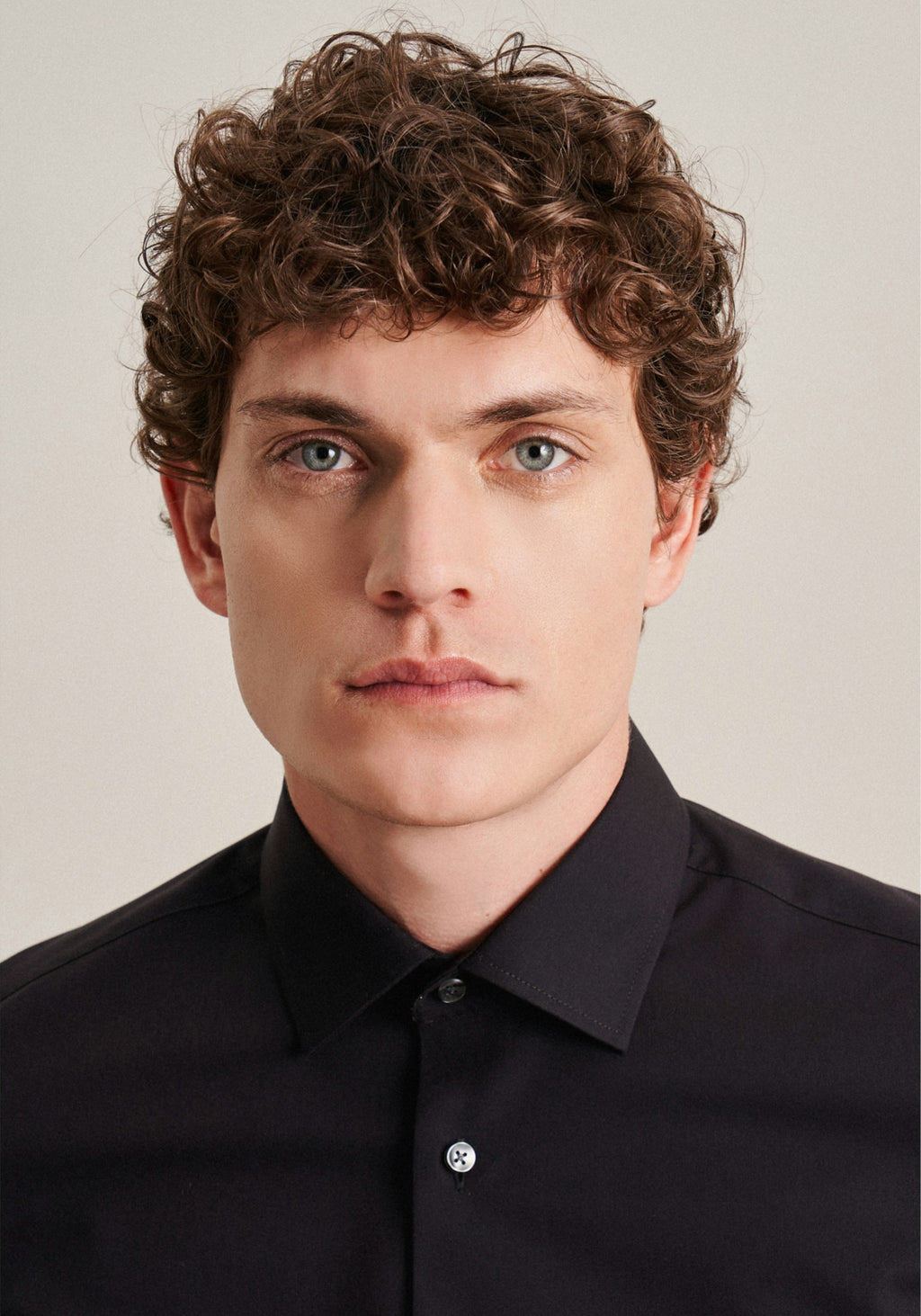 SEIDENSTICKER SLIM FIT L/S SHIRT 01.645640 - BLACK