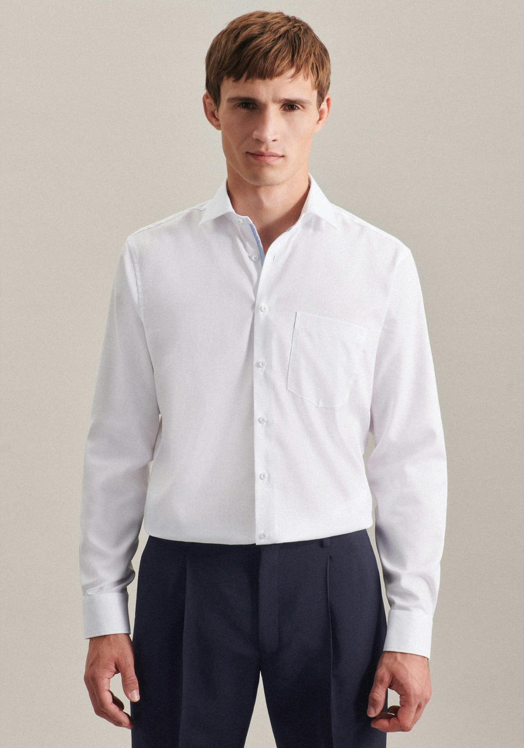 SEIDENSTICKER L/S SHIRT  01.153730 - WHITE