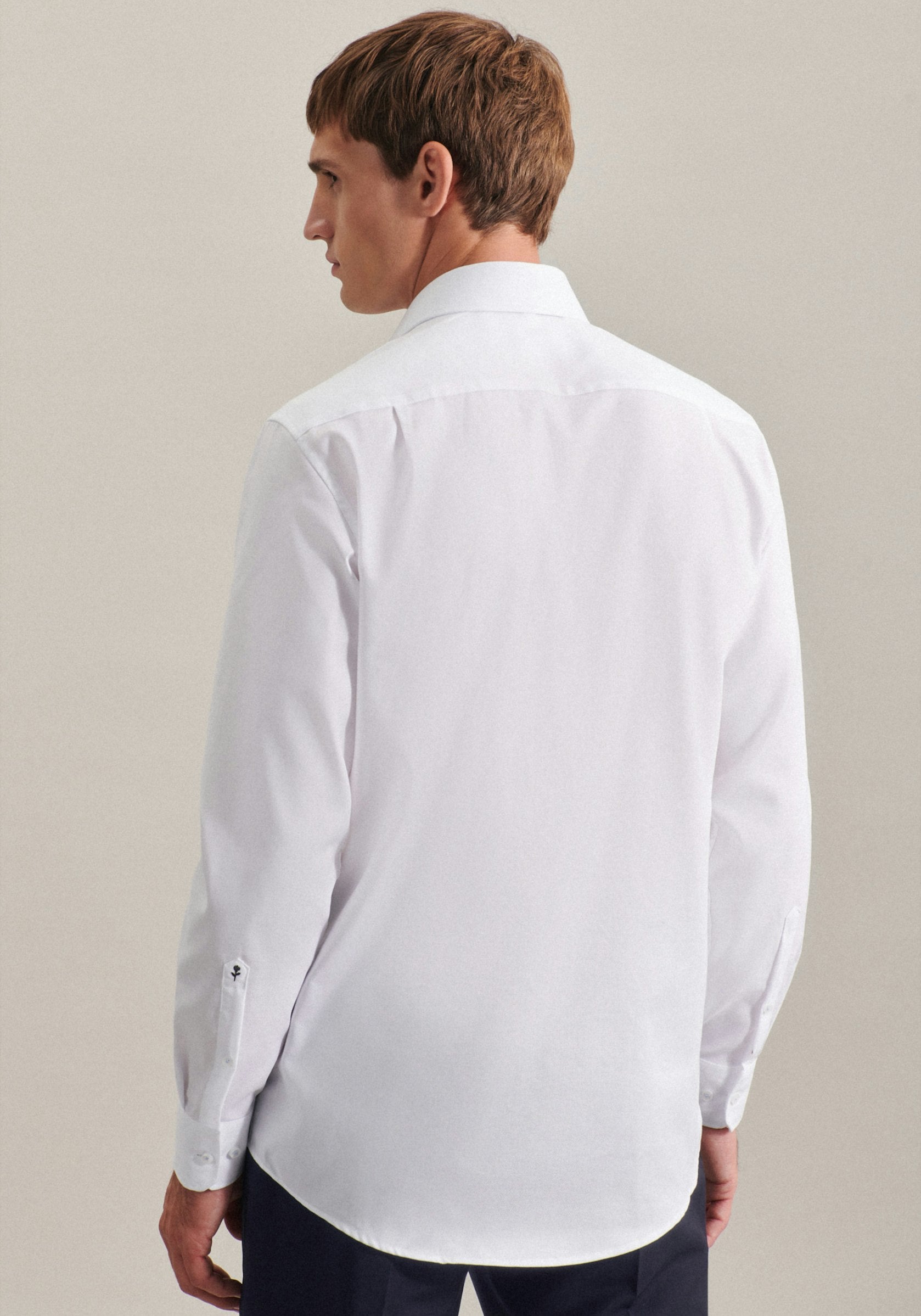 SEIDENSTICKER L/S SHIRT  01.153730 - WHITE