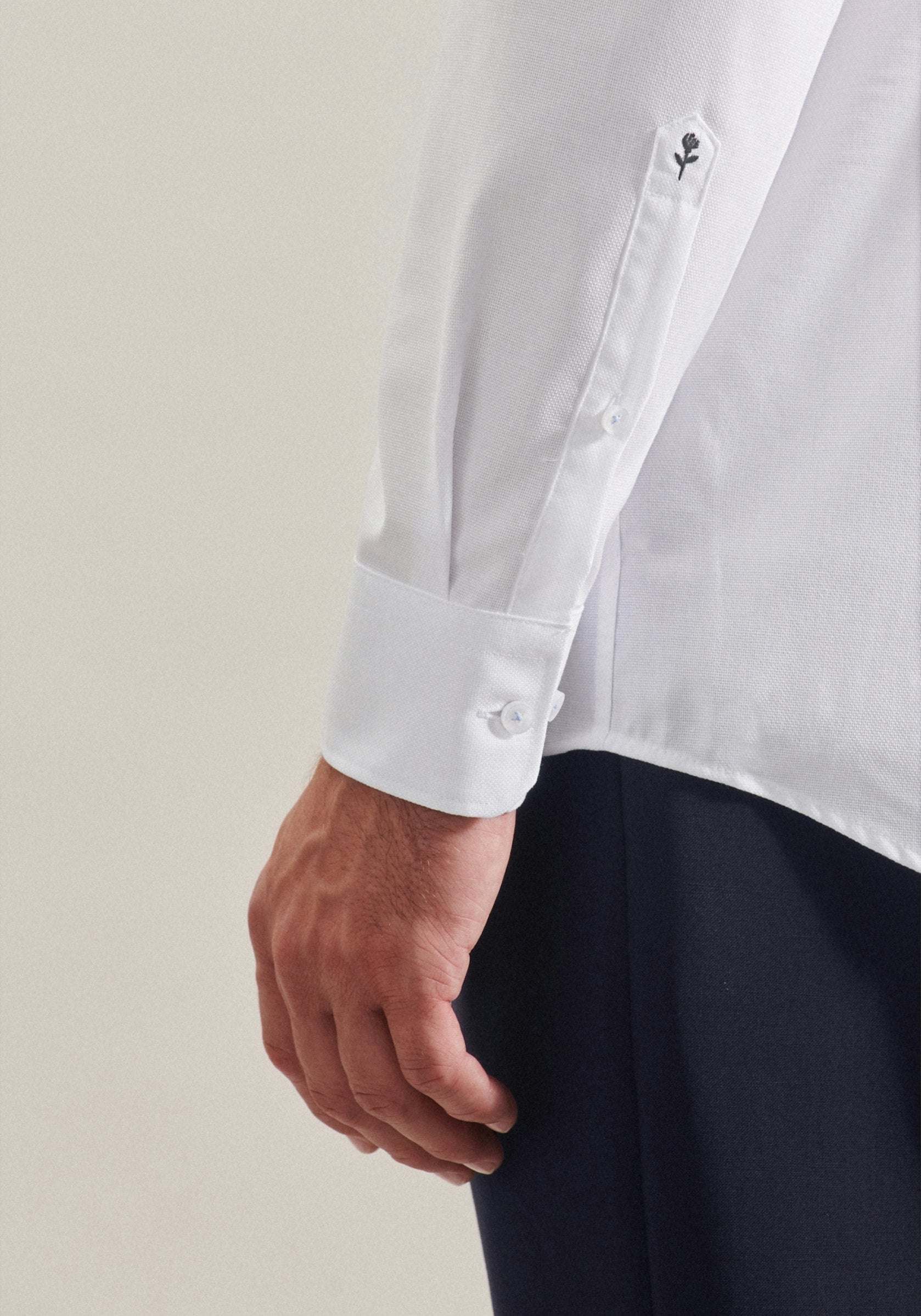 SEIDENSTICKER L/S SHIRT  01.153730 - WHITE