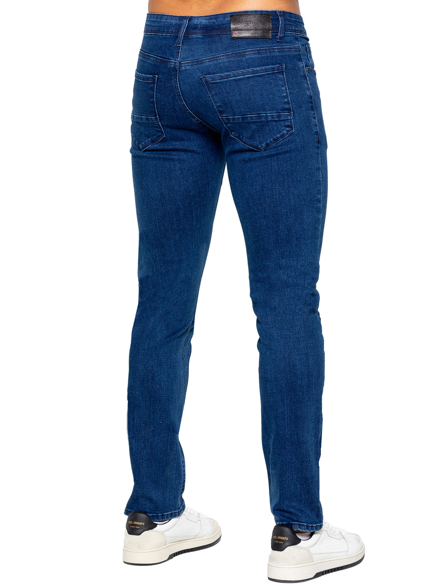 ETO JEANS EM629 STRAIGHT STRETCH DENIM - MID WASH