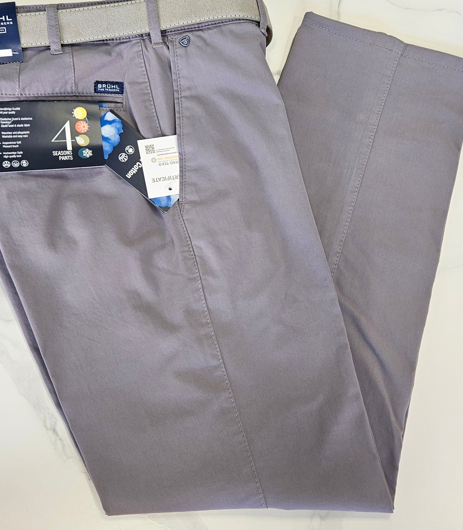 BRUHL MONTANA TROUSERS (184090/740) - LIGHT GREY