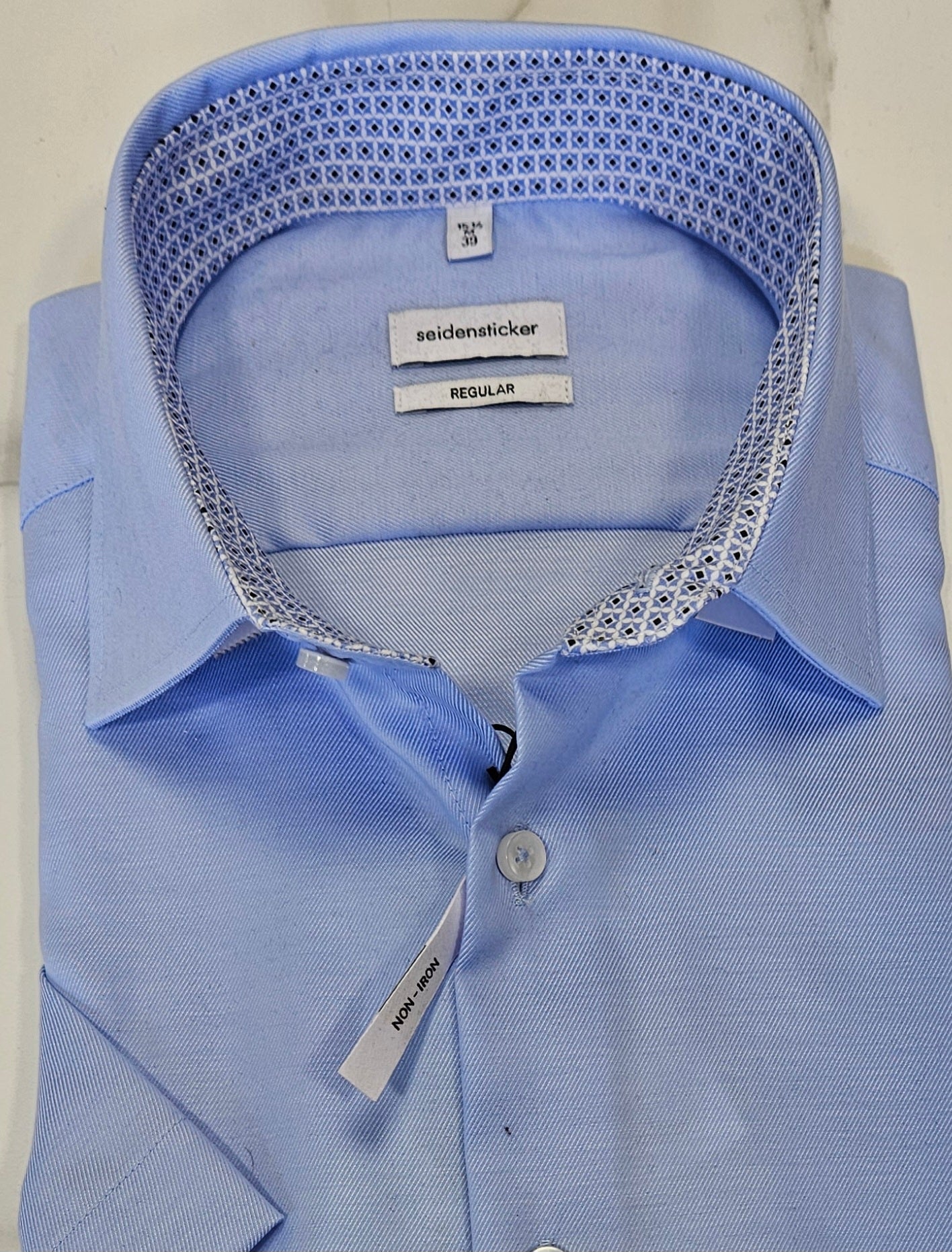 SEIDENSTICKER S/S REGULAR FIT - BLUE