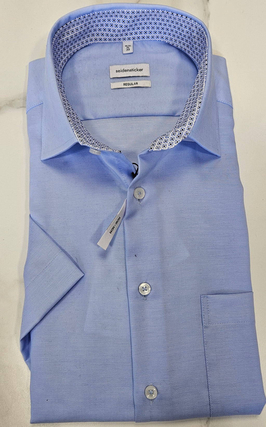 SEIDENSTICKER S/S REGULAR FIT - BLUE