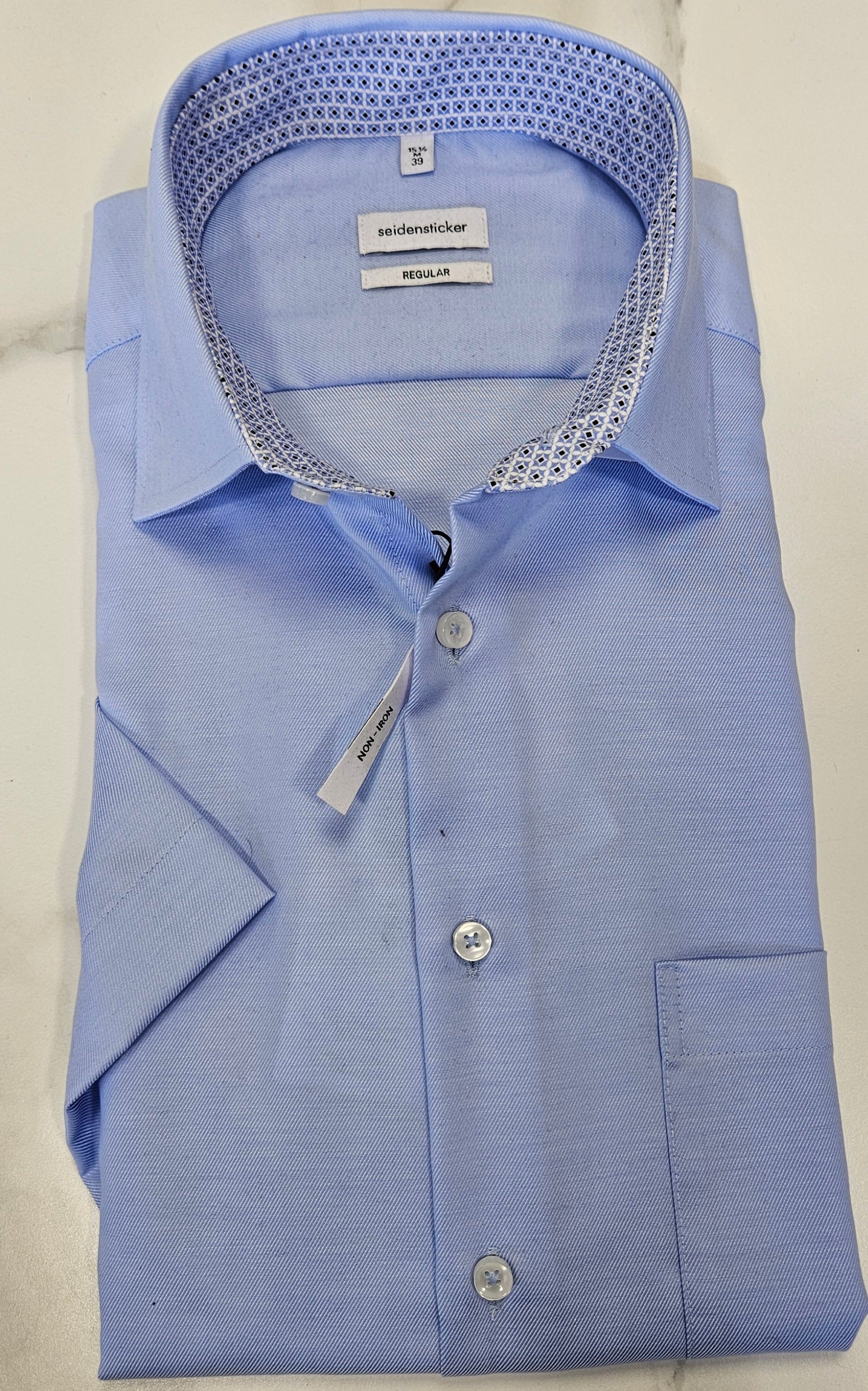 SEIDENSTICKER S/S REGULAR FIT - BLUE