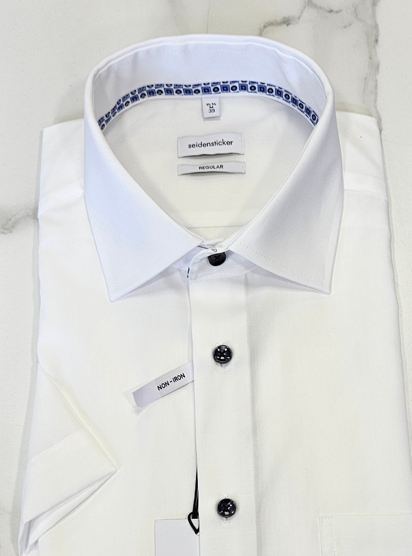 SEIDENSTICKER S/S REGULAR FIT - WHITE