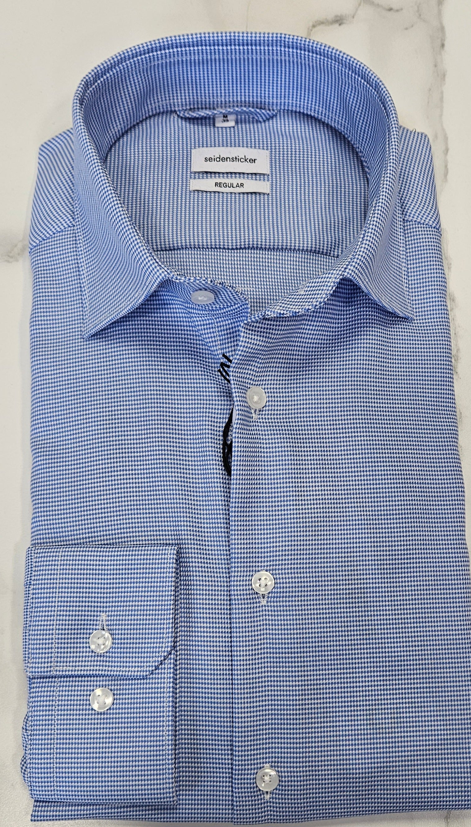 SEIDENSTICKER L/S SHIRT 01.141960 - BLUE