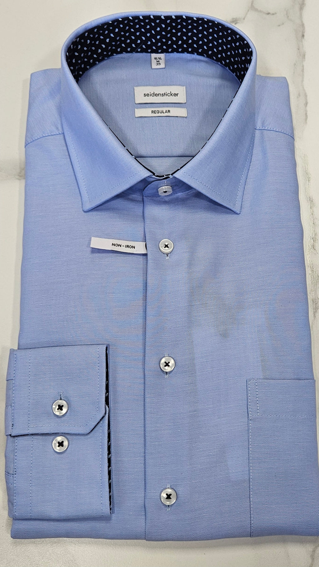 SEIDENSTICKER L/S SHIRT  01.142260- BLUE