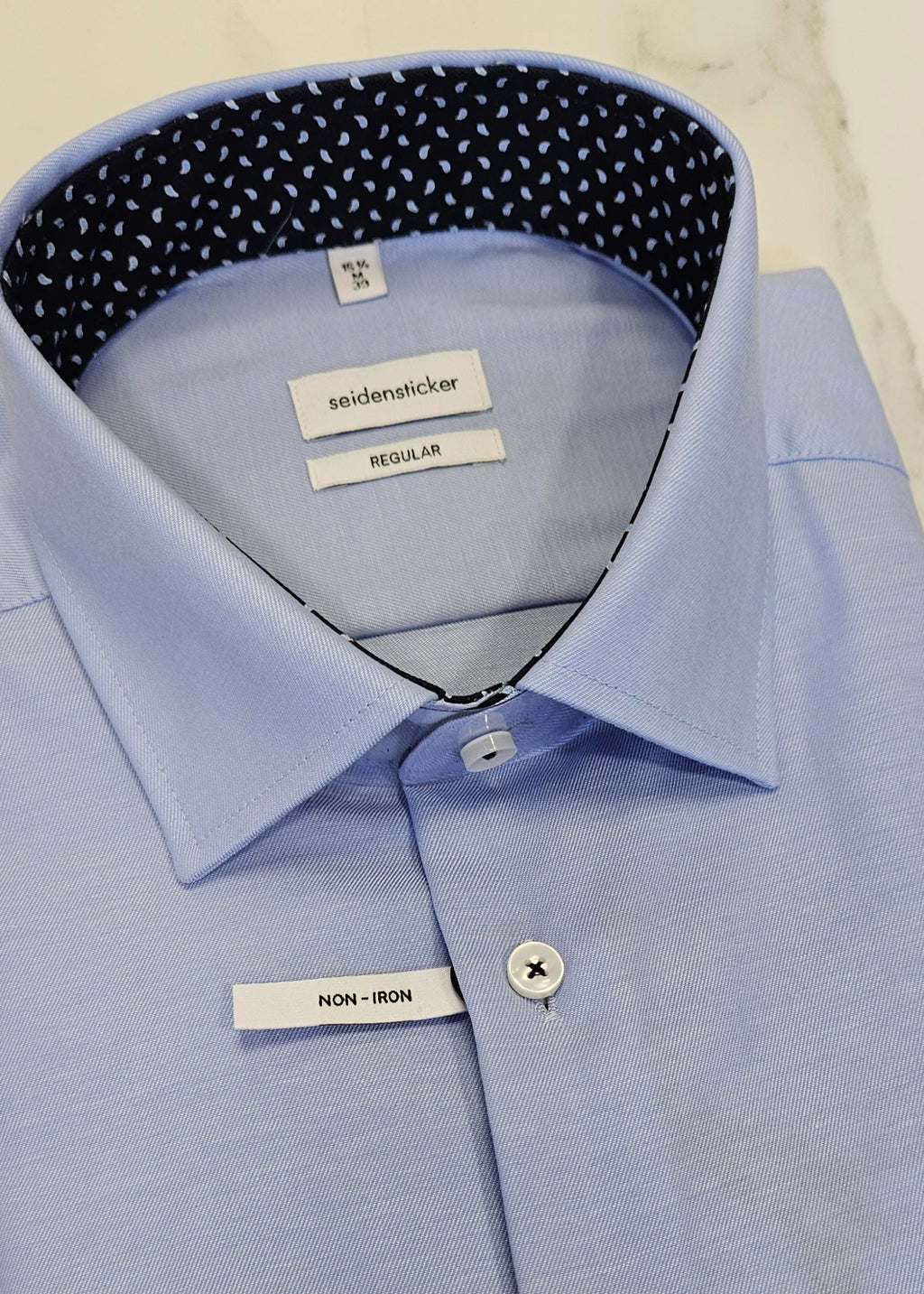 SEIDENSTICKER L/S SHIRT  01.142260- BLUE