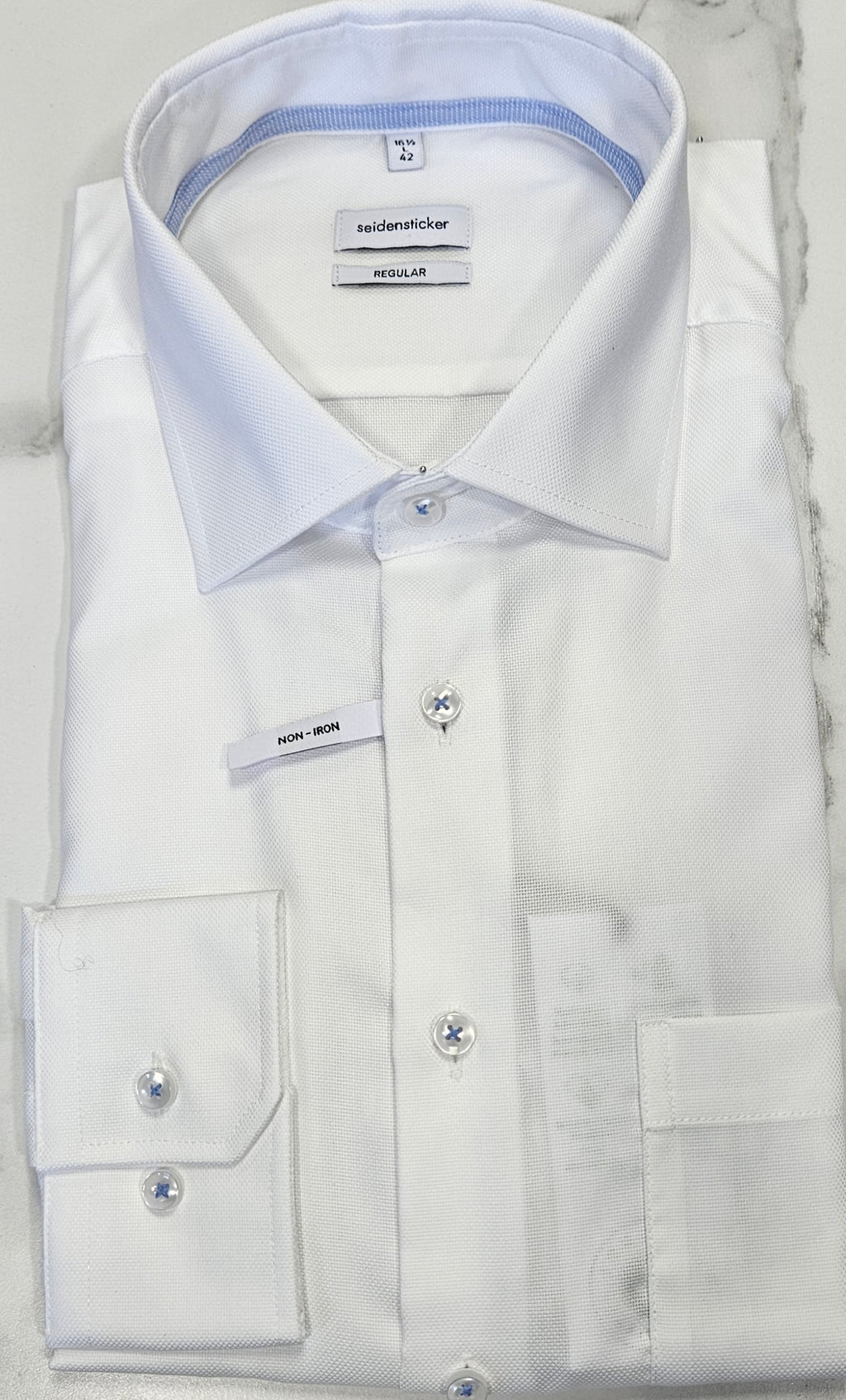 SEIDENSTICKER L/S SHIRT  01.153730 - WHITE