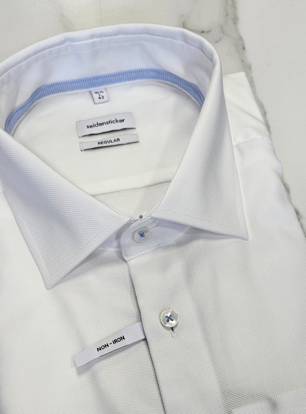 SEIDENSTICKER L/S SHIRT  01.153730 - WHITE