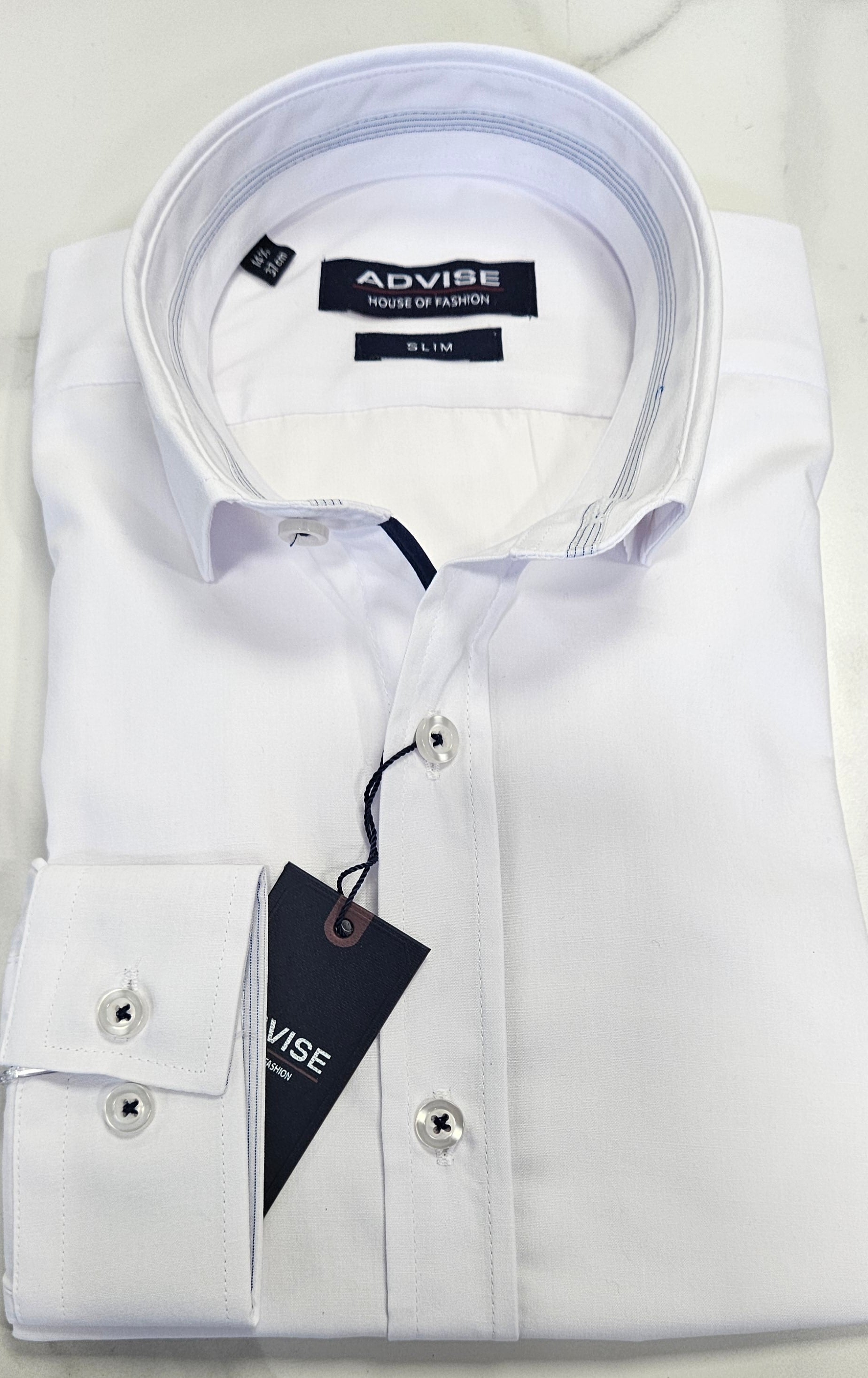 ADVISE SLIM FIT SHIRT (AD-078) - WHITE