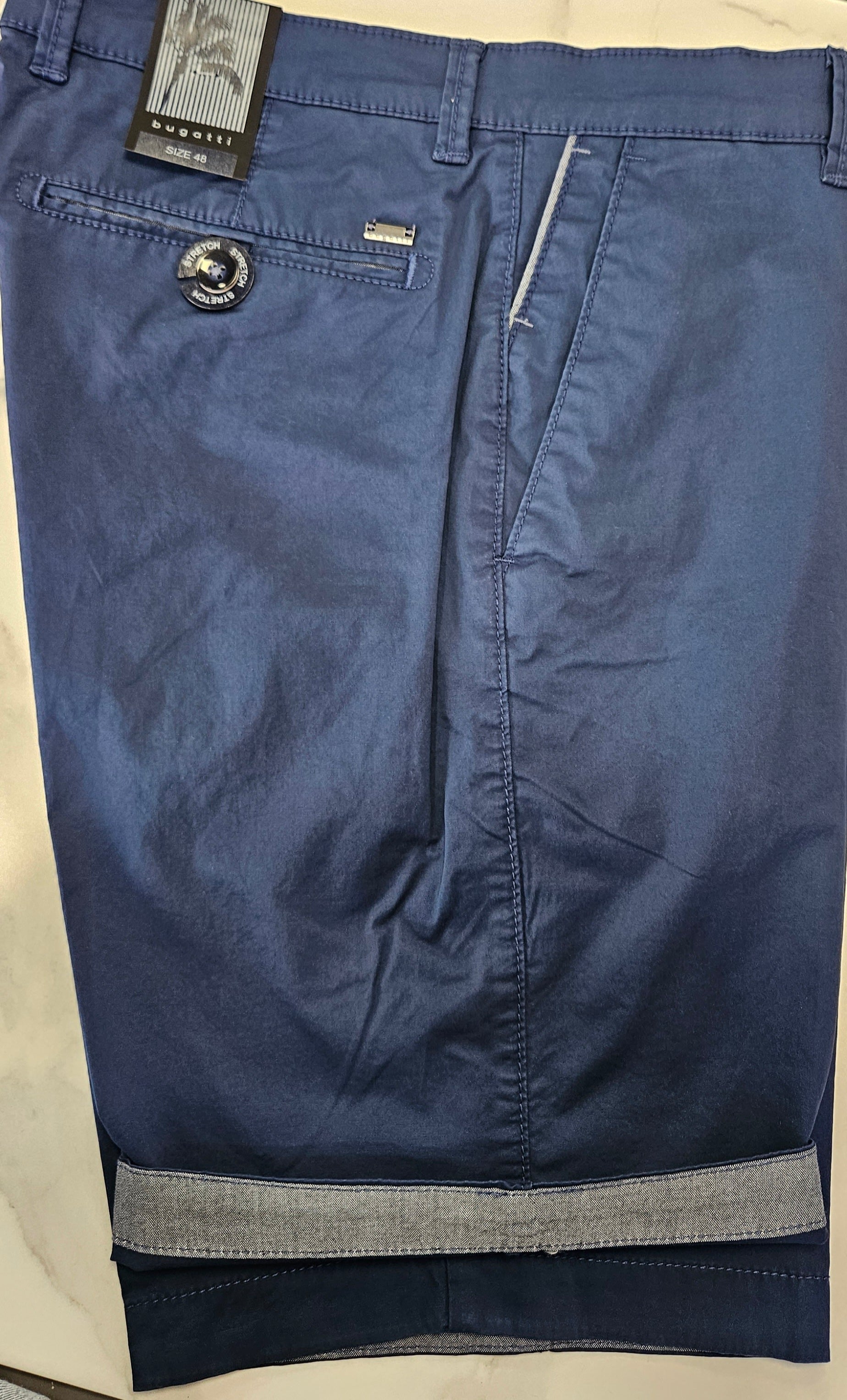 BUGATTI CHINO SHORTS   - NAVY BLUE