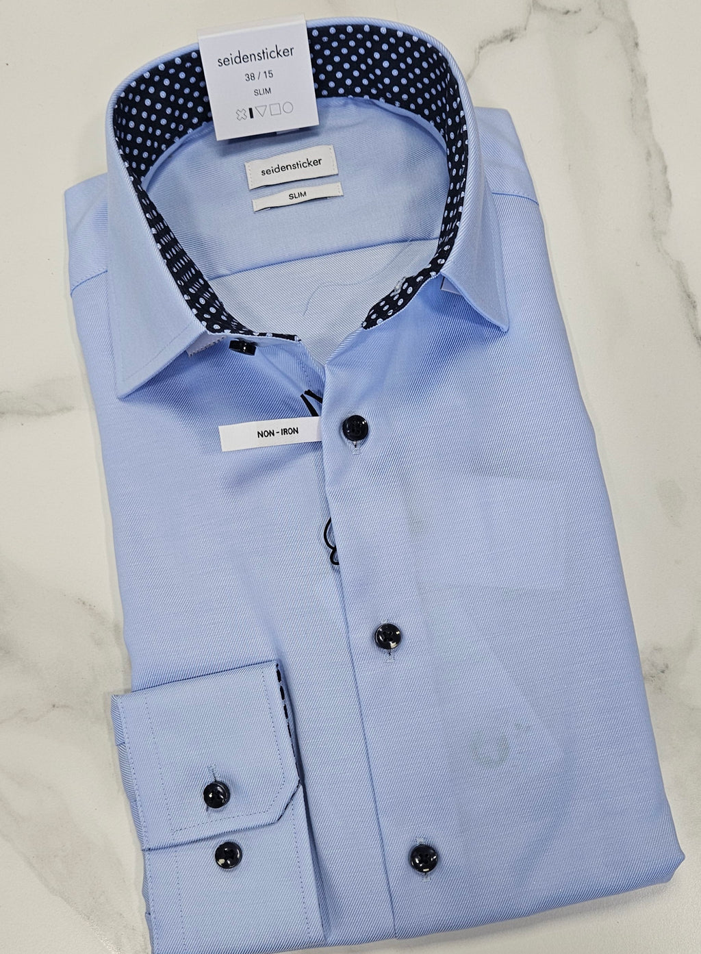 SEIDENSTICKER L/S SLIM FIT SHIRT 01.645330 - BLUE