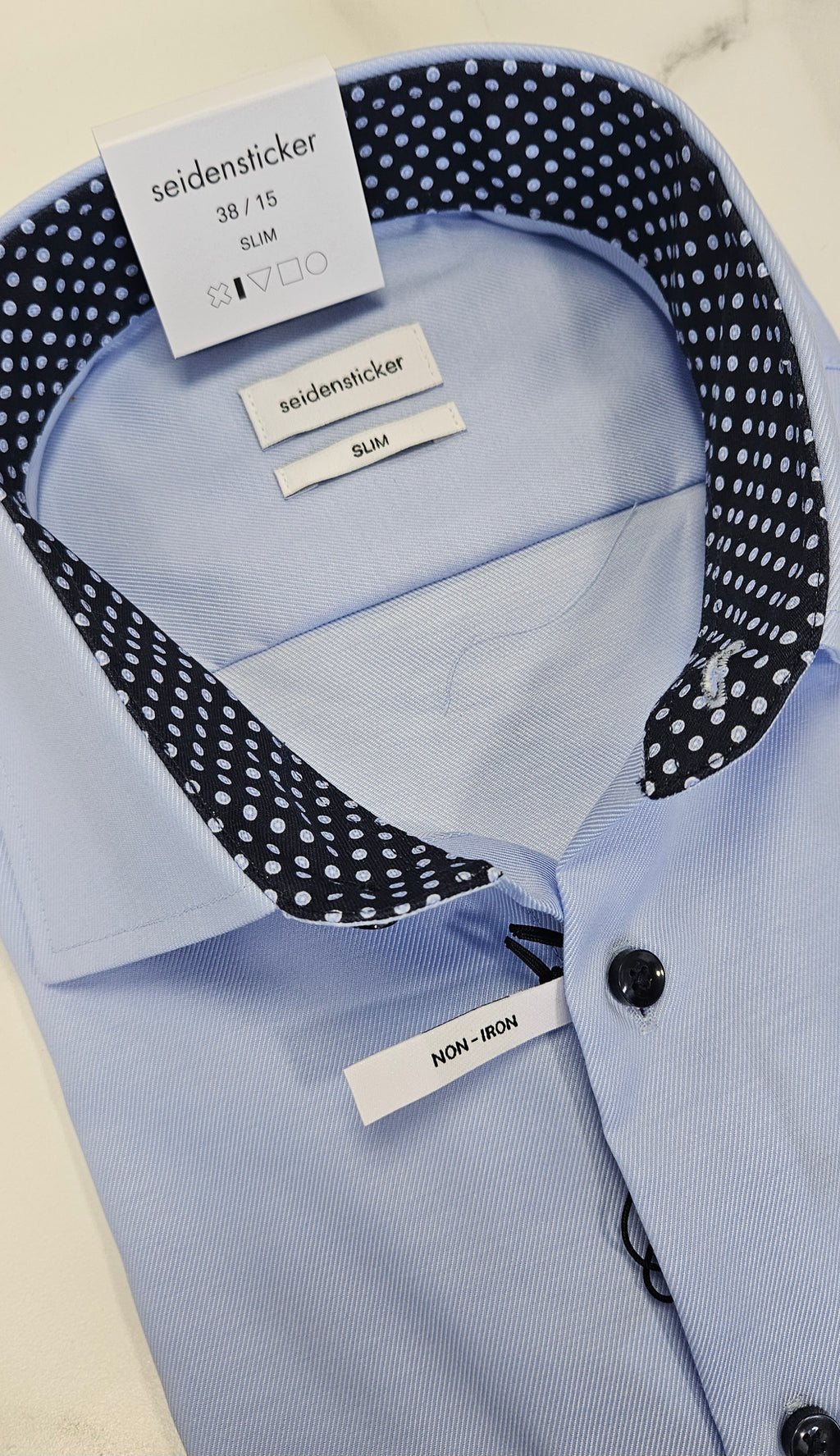 SEIDENSTICKER L/S SLIM FIT SHIRT 01.645330 - BLUE