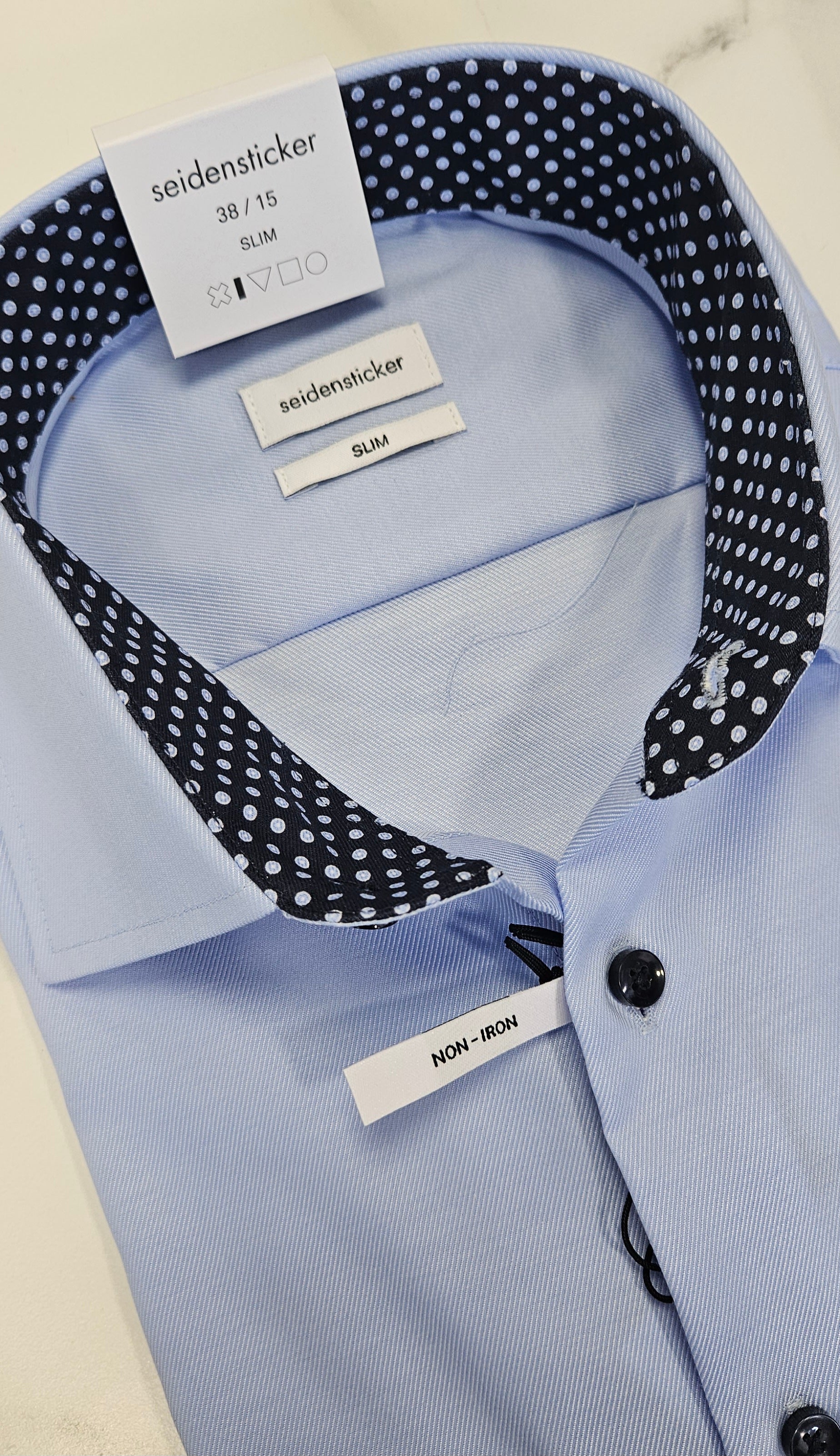 SEIDENSTICKER L/S SLIM FIT SHIRT 01.645330 - BLUE