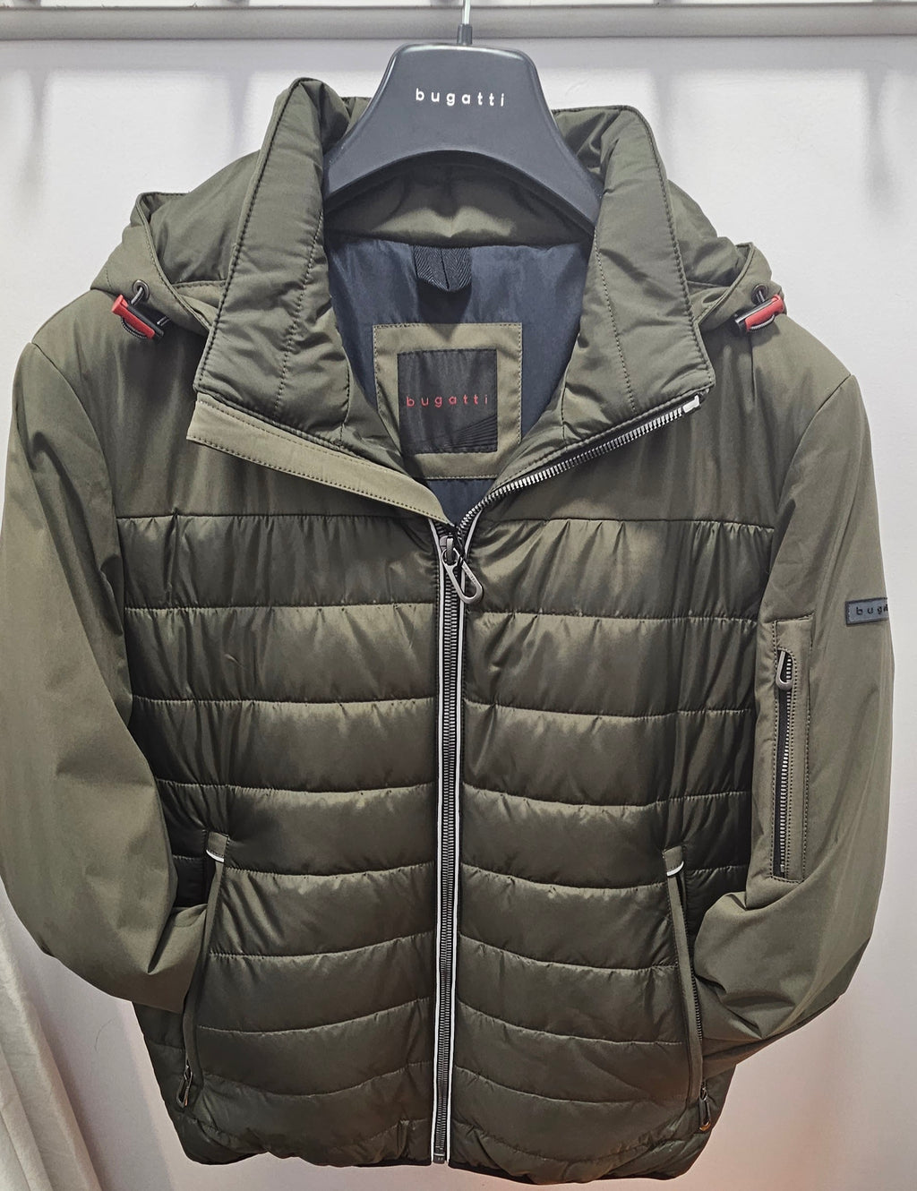 BUGATTI QUILTED JACKET - OLIVE