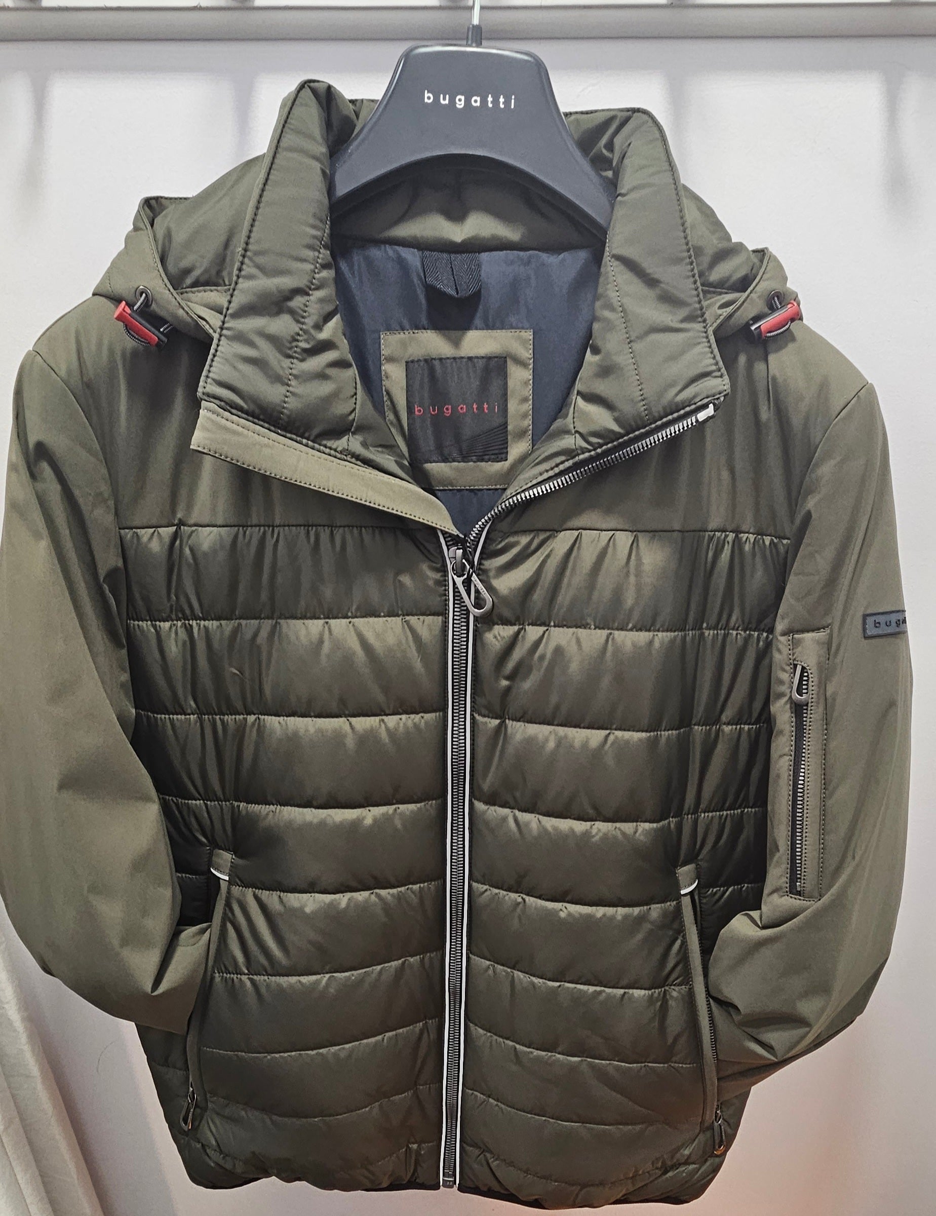 BUGATTI QUILTED JACKET - OLIVE