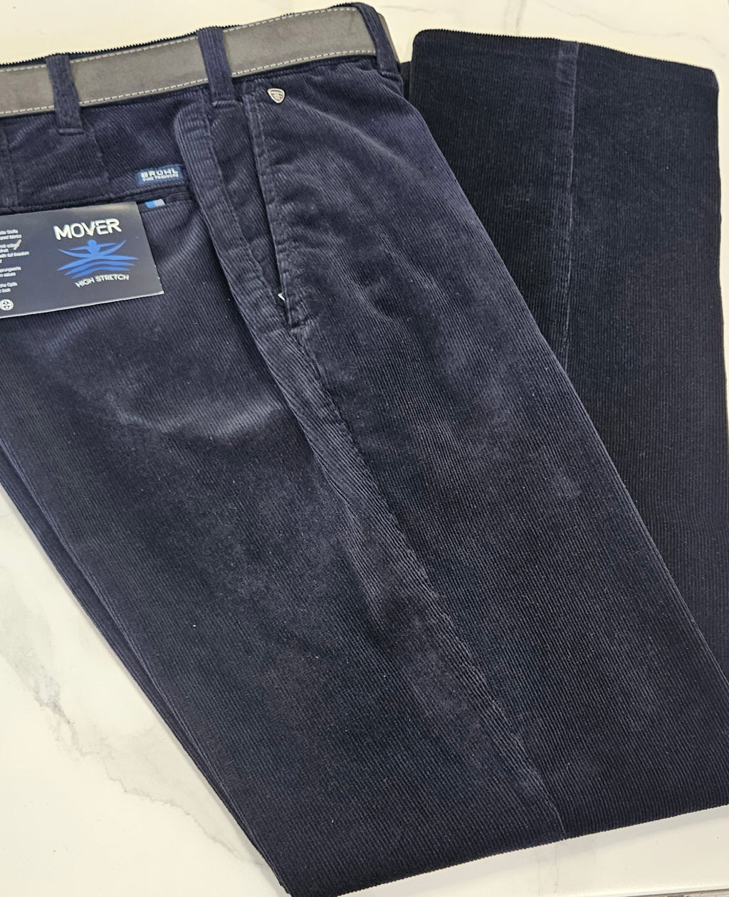 BRUHL CORD CHINO TROUSER (0585-130410-092)- NAVY