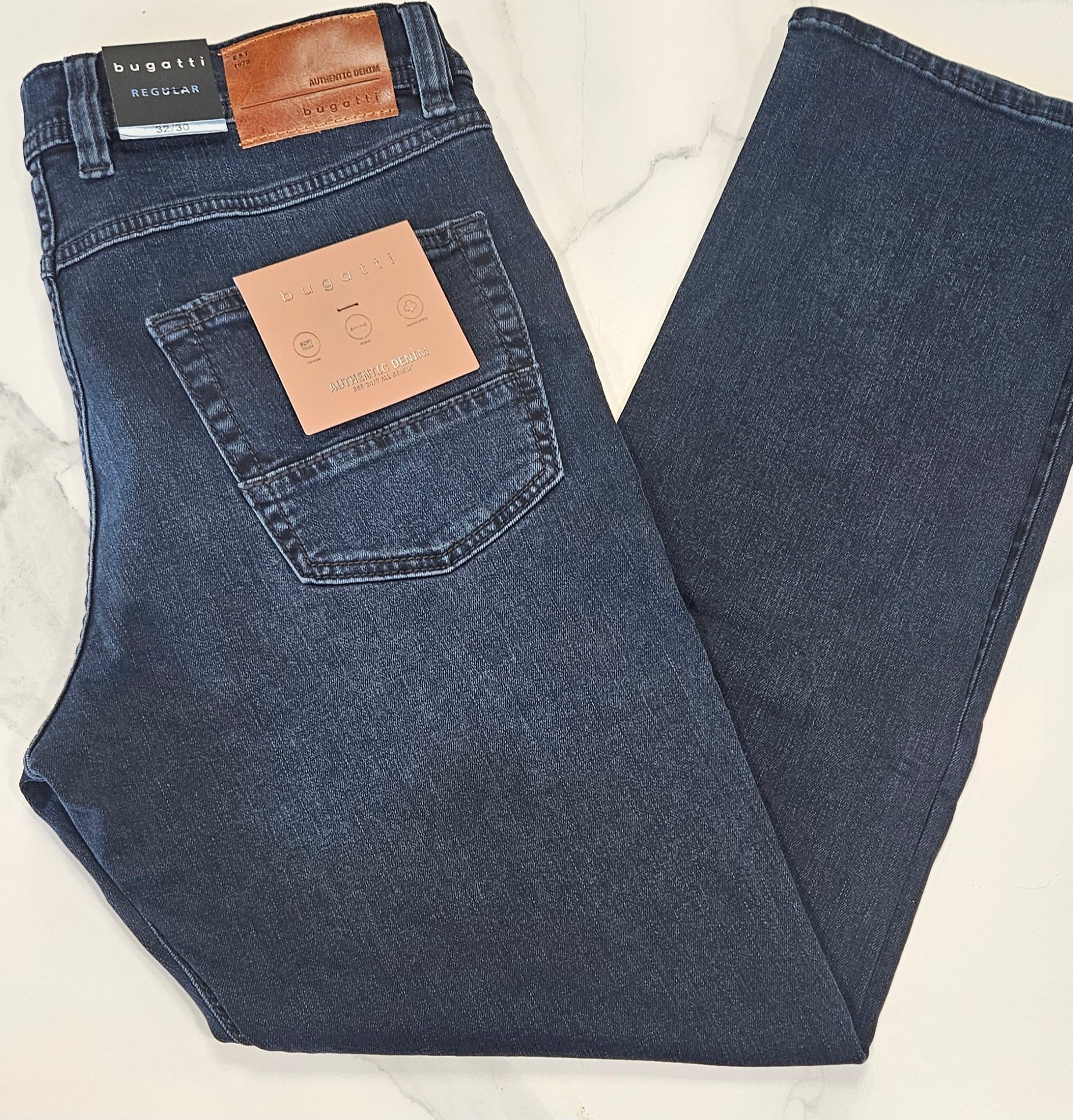 BUGATTI ALL SEASON STETCH DENIM  - MID WASH