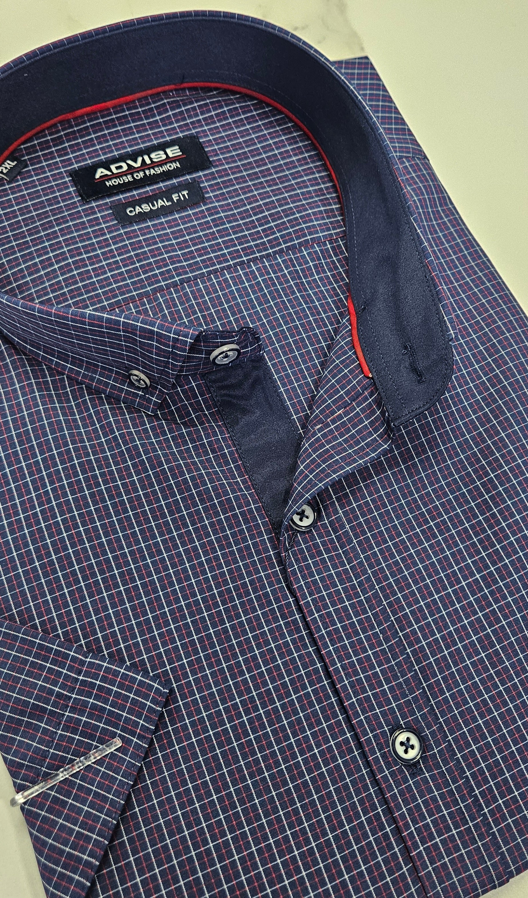 ADVISE S/S SHIRT PLUS SIZE  - NAVY