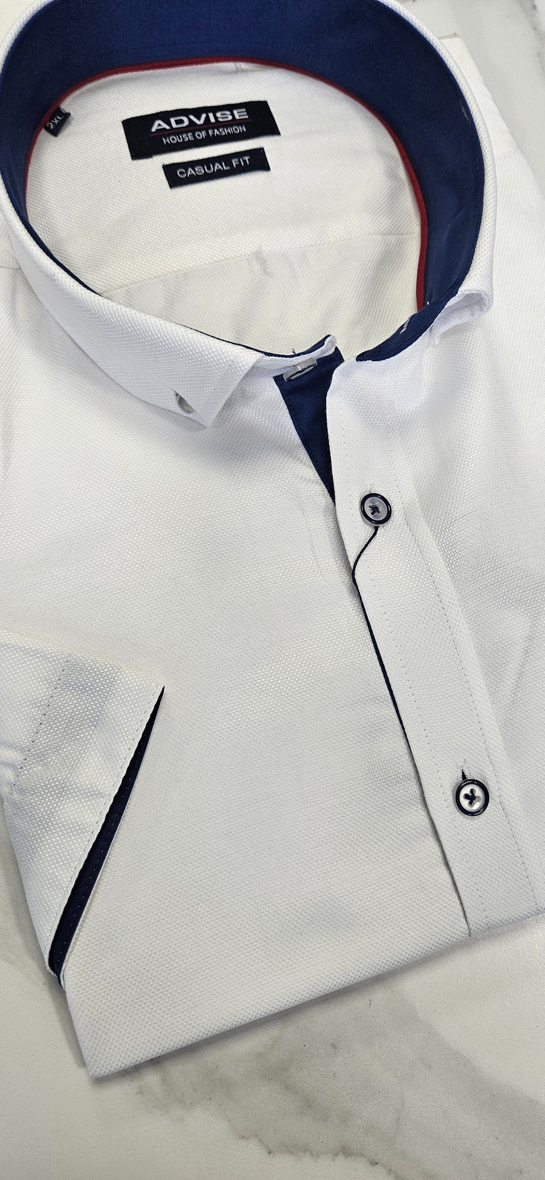 ADVISE S/S SHIRT PLUS SIZE  - WHITE