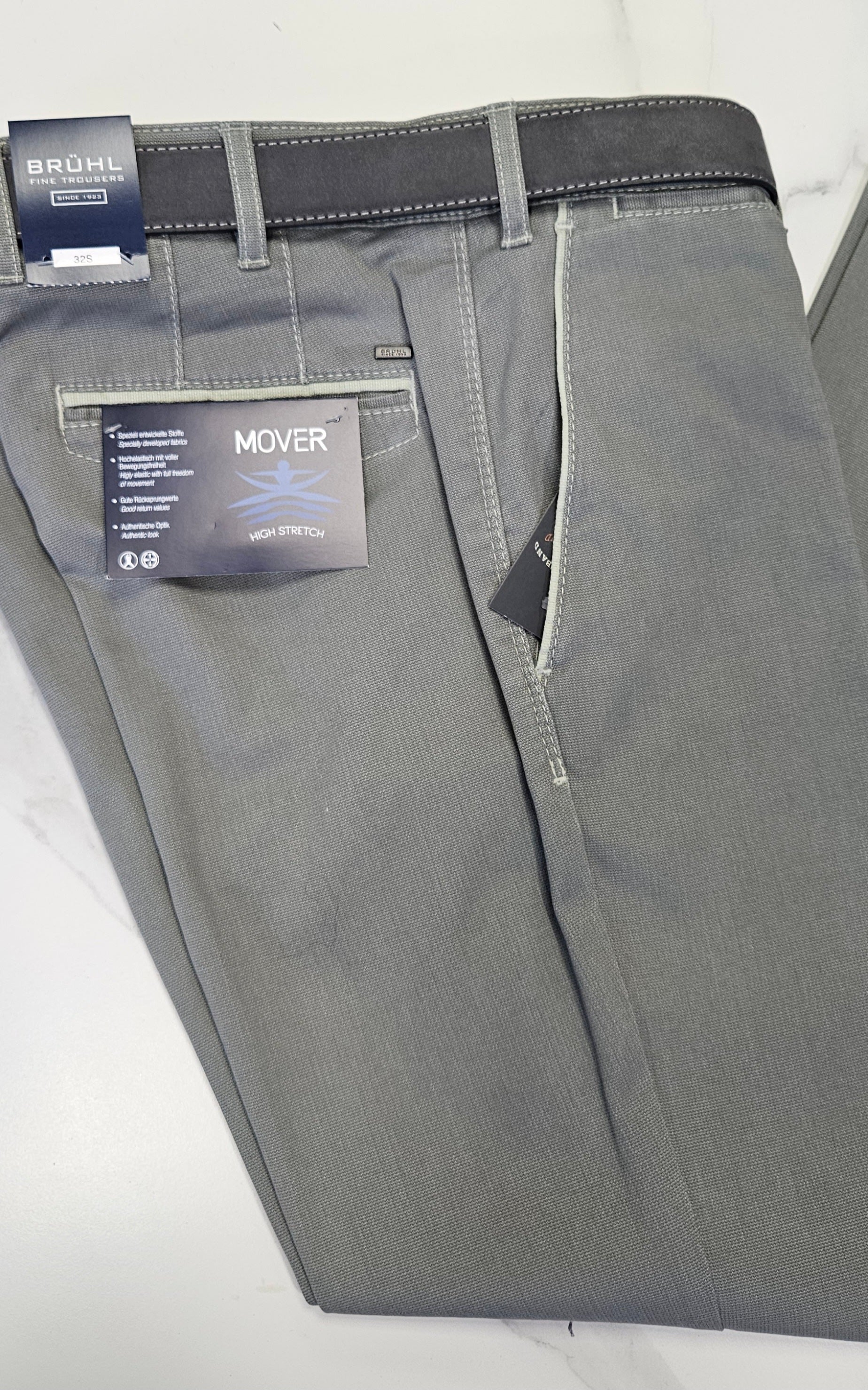 BRUHL VENICE B TURN TROUSER  - OLIVE