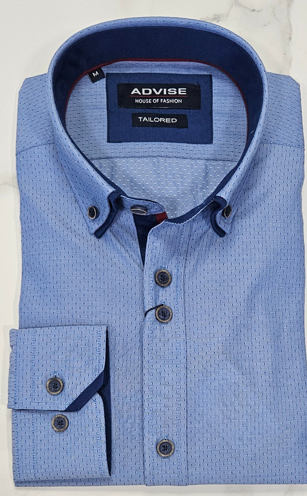 ADVISE DOUBLE COLLAR SHIRT (AD-893) - BLUE