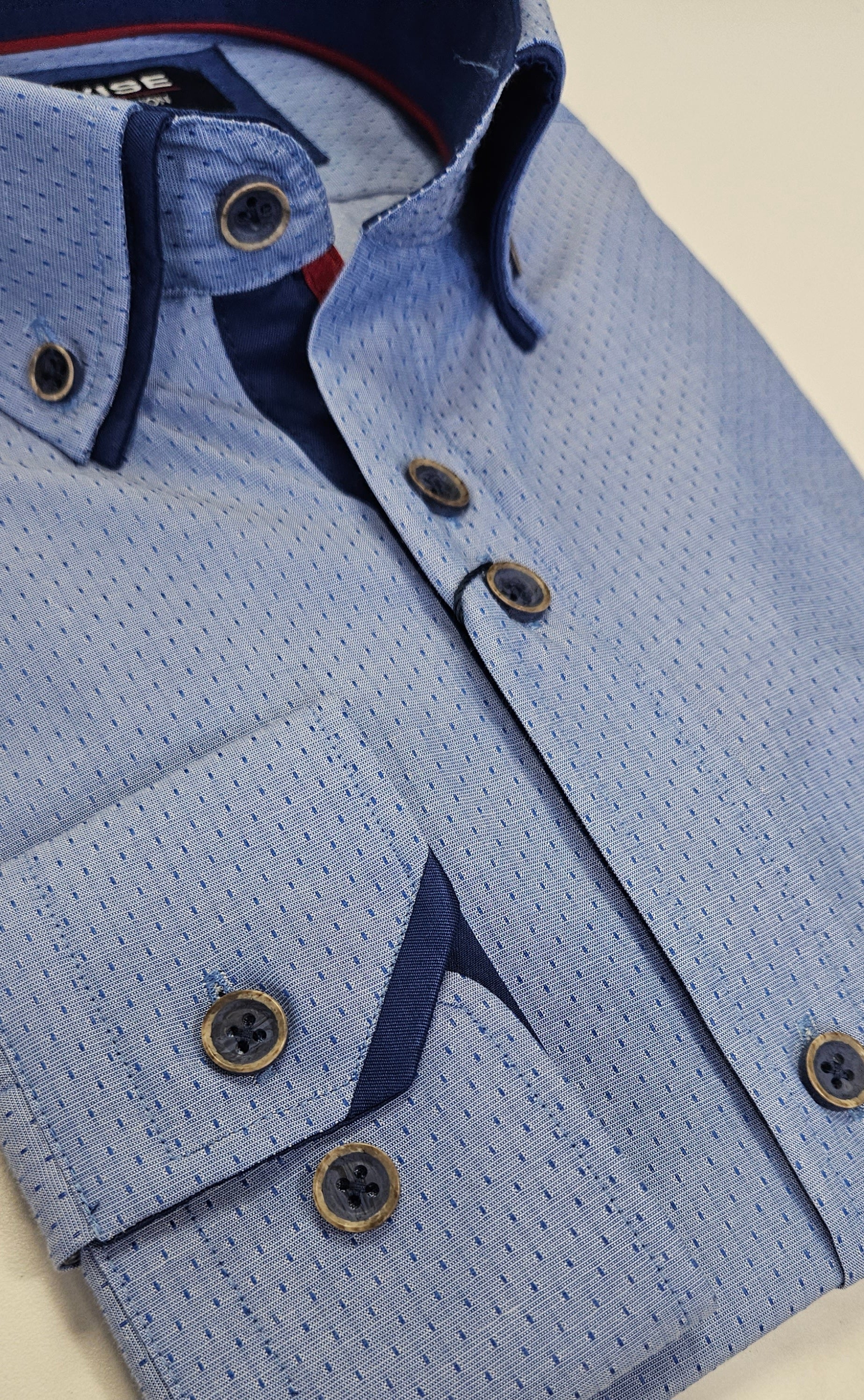 ADVISE DOUBLE COLLAR SHIRT (AD-893) - BLUE