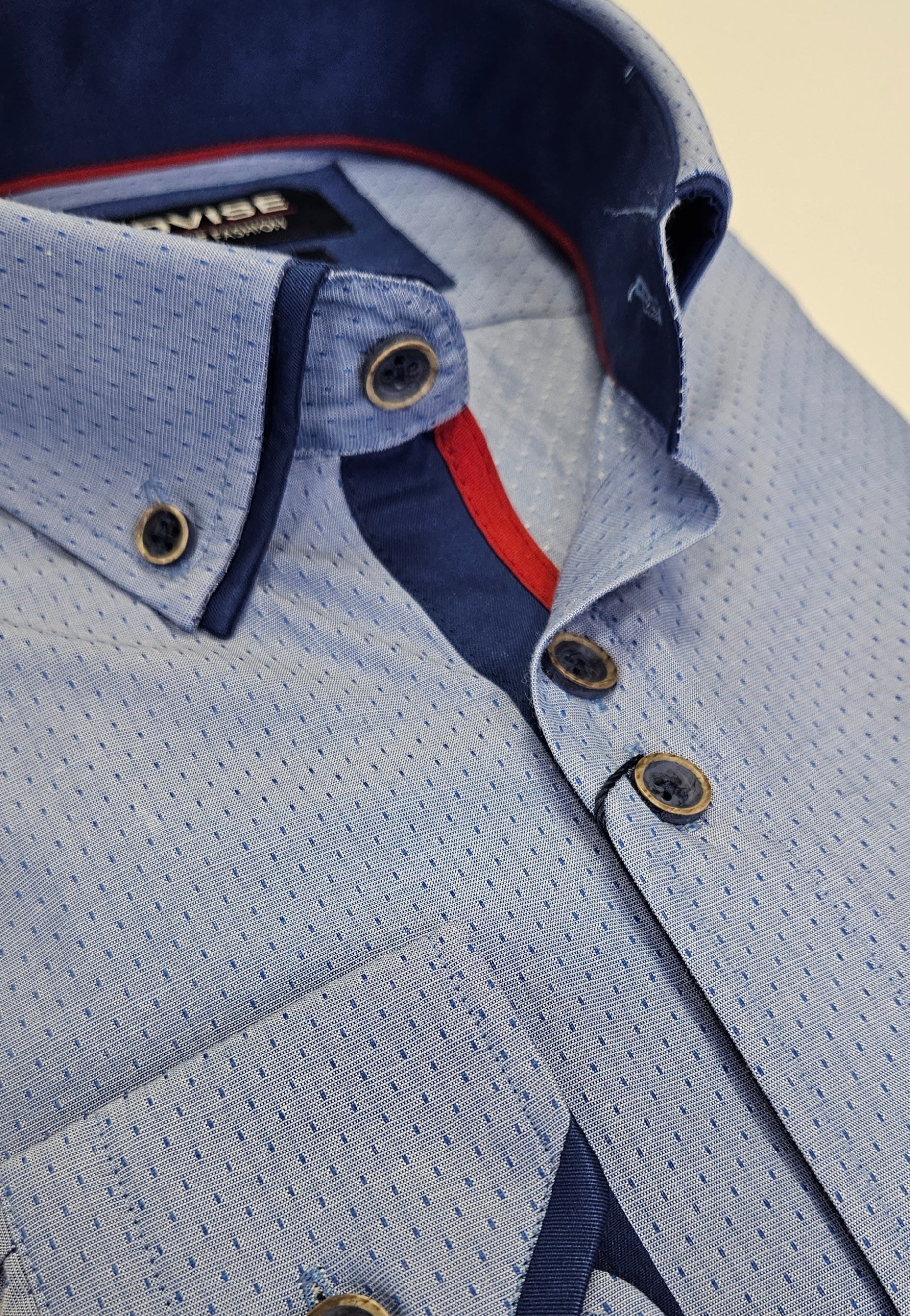 ADVISE DOUBLE COLLAR SHIRT (AD-893) - BLUE