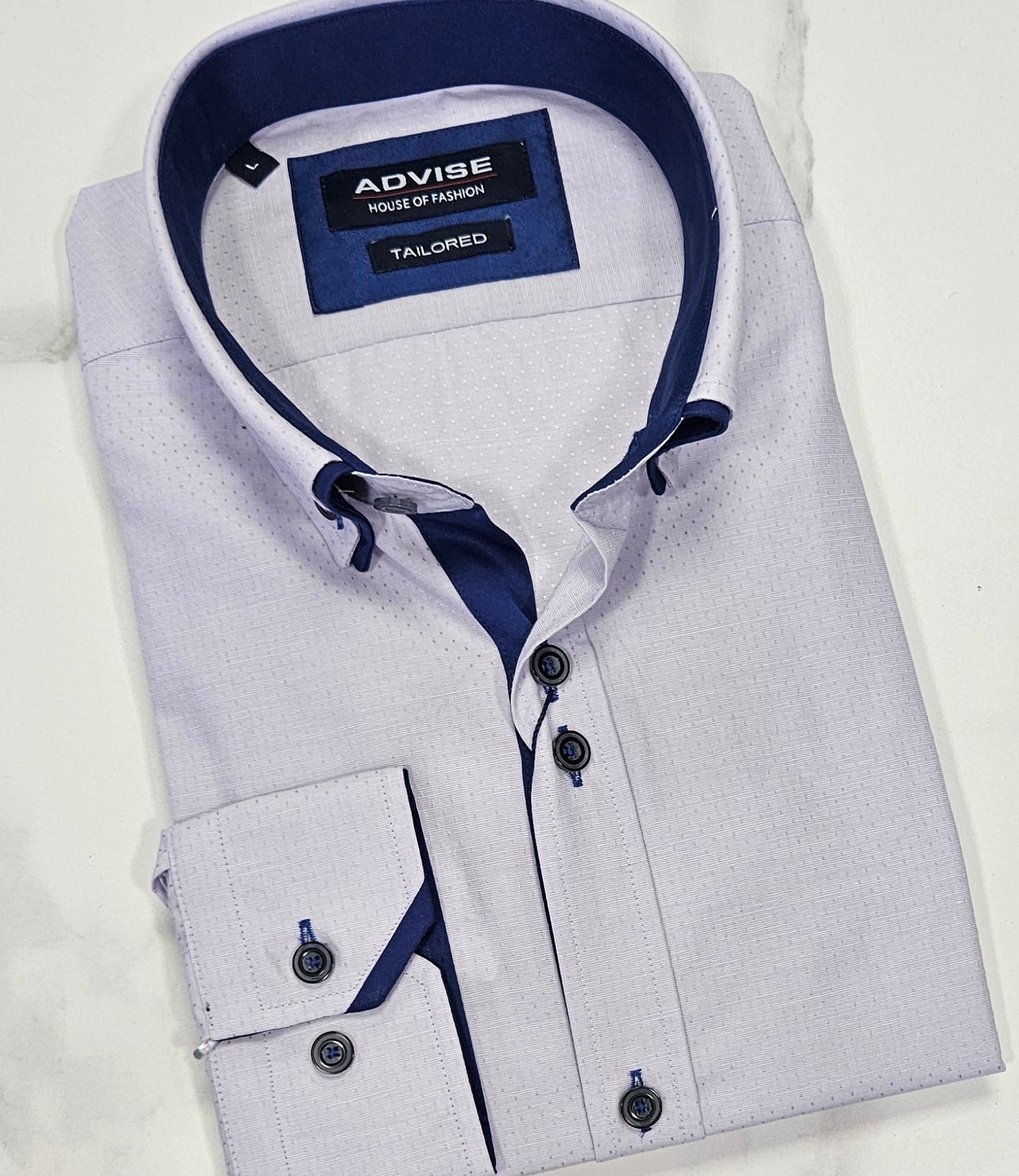 ADVISE DOUBLE COLLAR SHIRT (AD-897) - LILAC