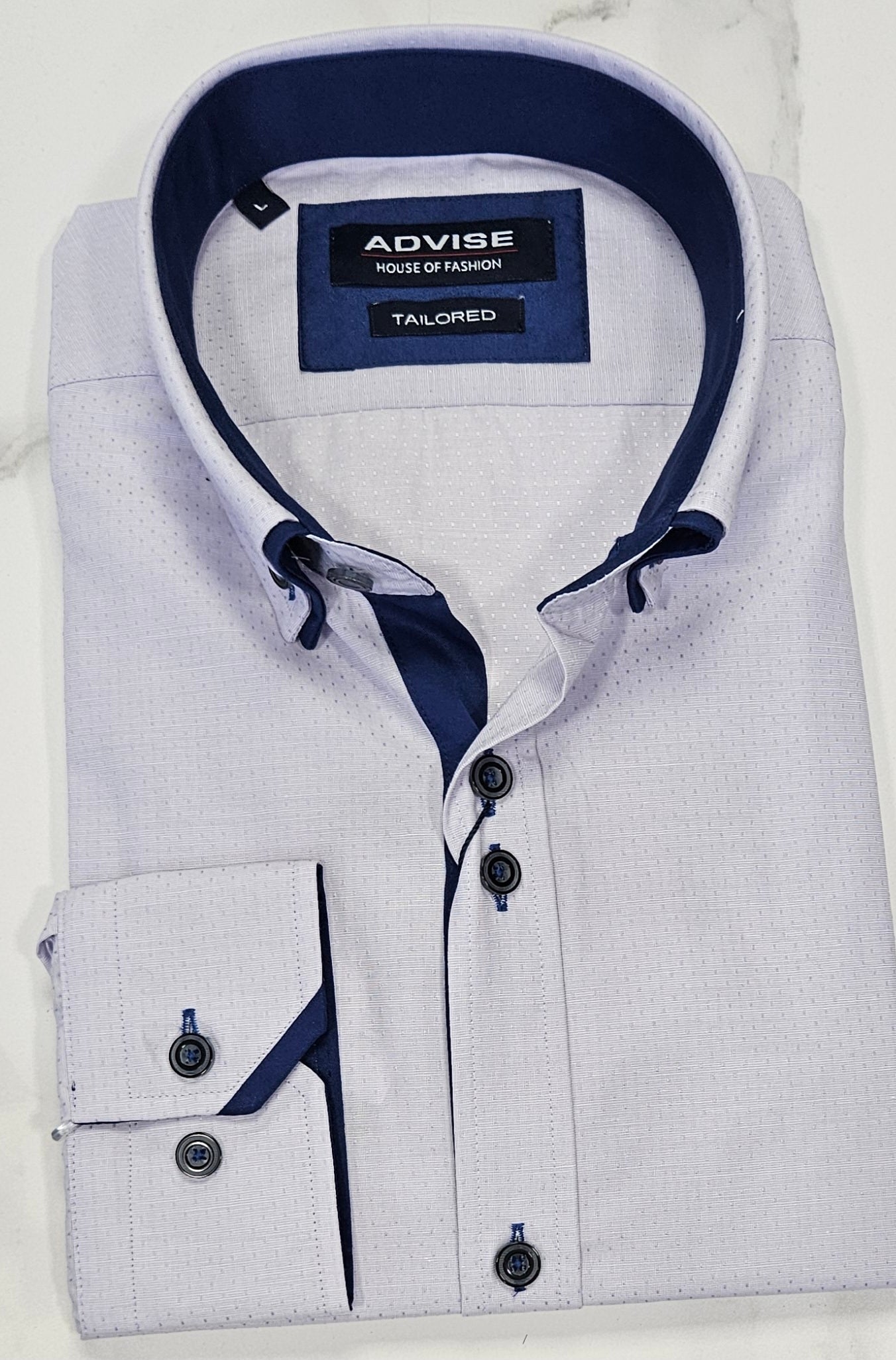 ADVISE DOUBLE COLLAR SHIRT (AD-897) - LILAC