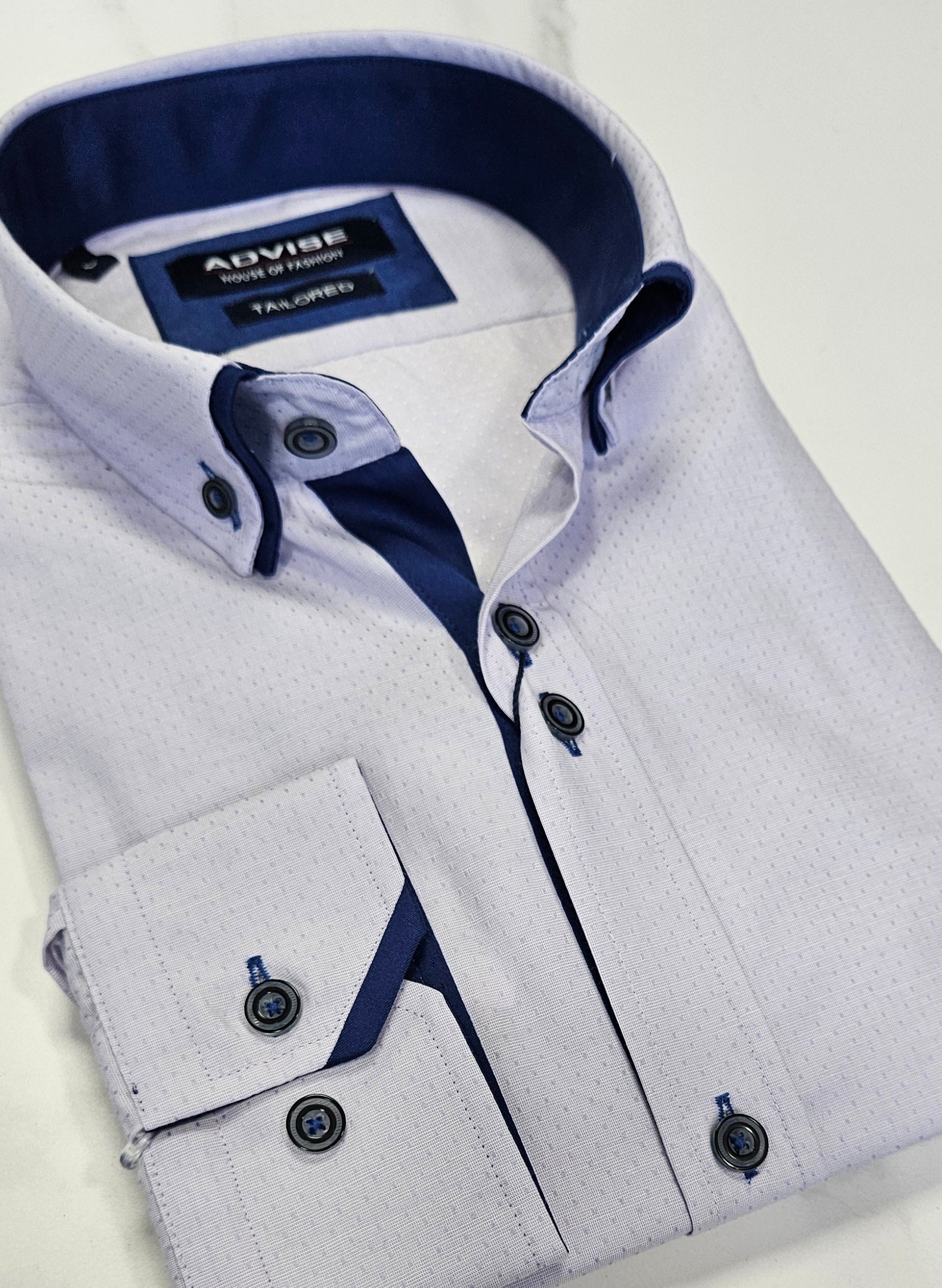 ADVISE DOUBLE COLLAR SHIRT (AD-897) - LILAC