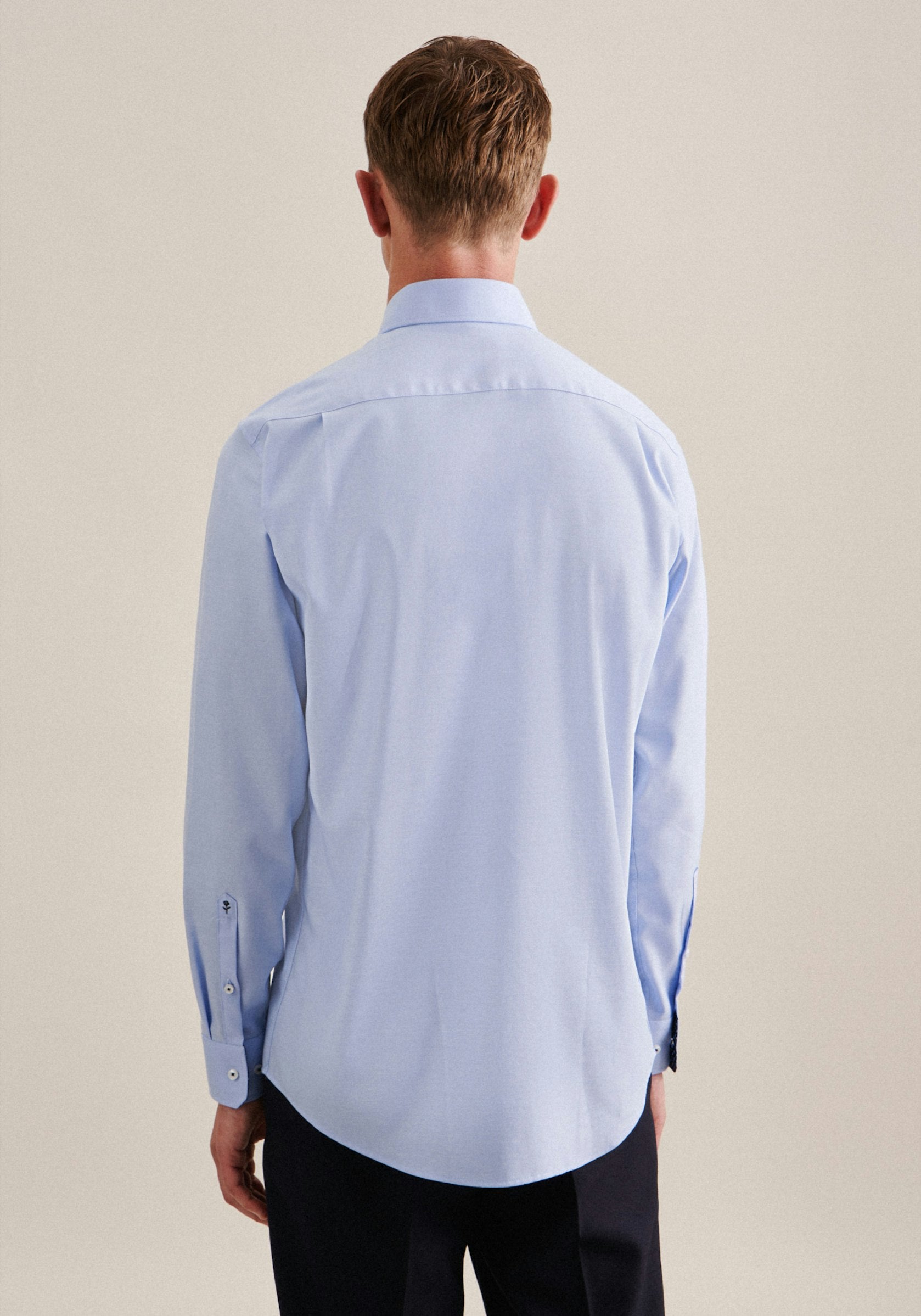 SEIDENSTICKER L/S SHIRT  01.142260- BLUE